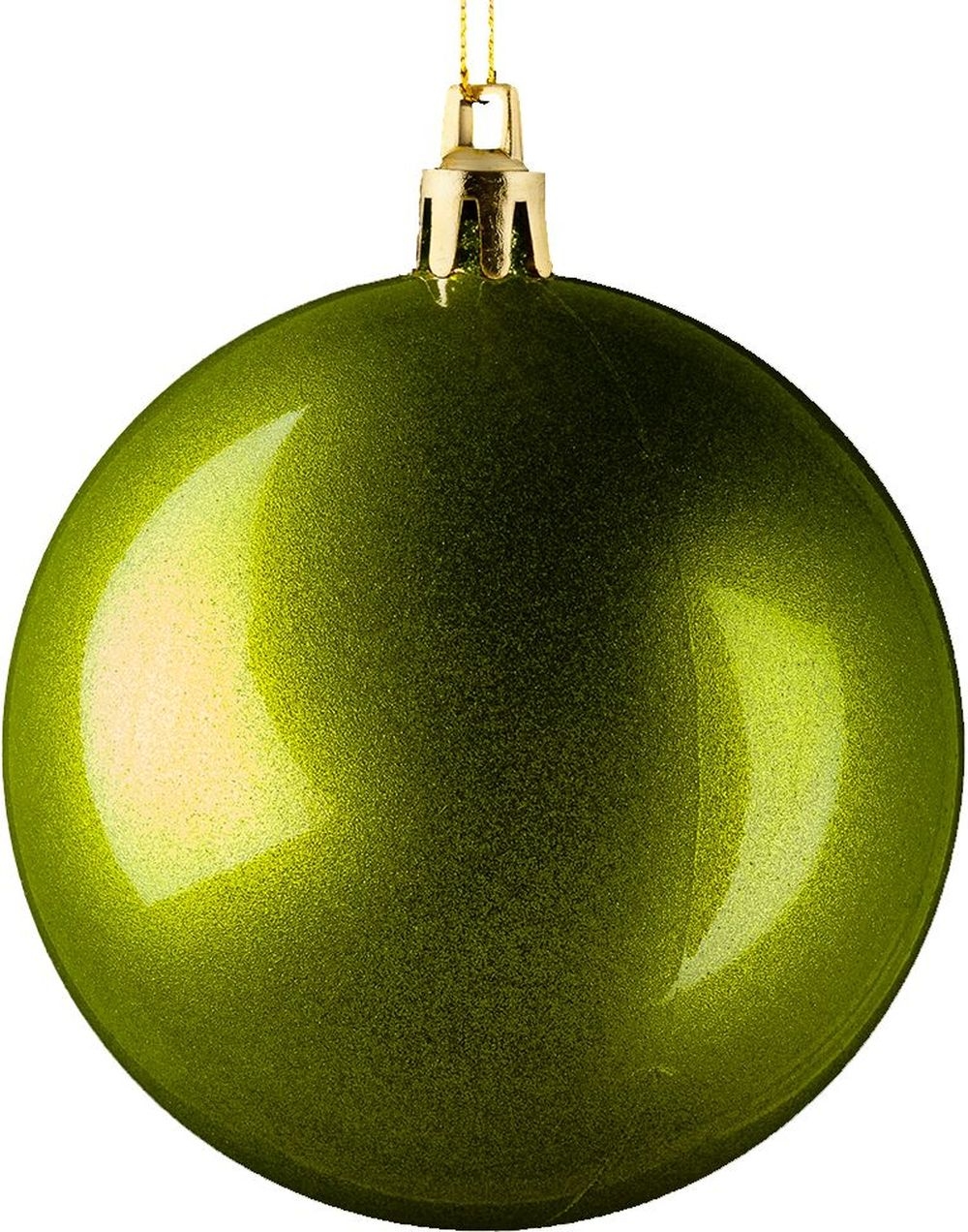 Изображение товара Новогодний шар лайм ERICH KRAUSE 8x8x8 см - елочные украшения с перламутровым эффектом