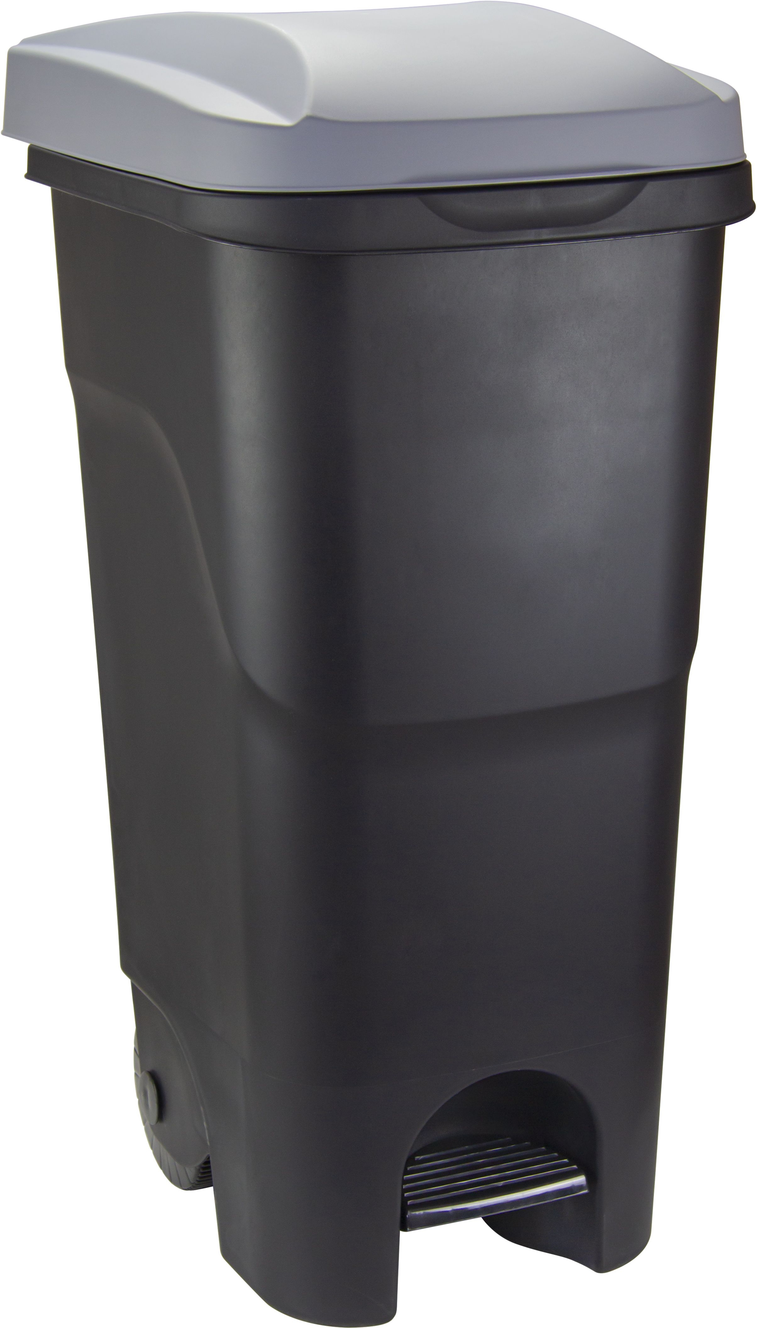 Изображение товара Бак для мусора с педалью 85 литров пластиковый на колесах и ручке