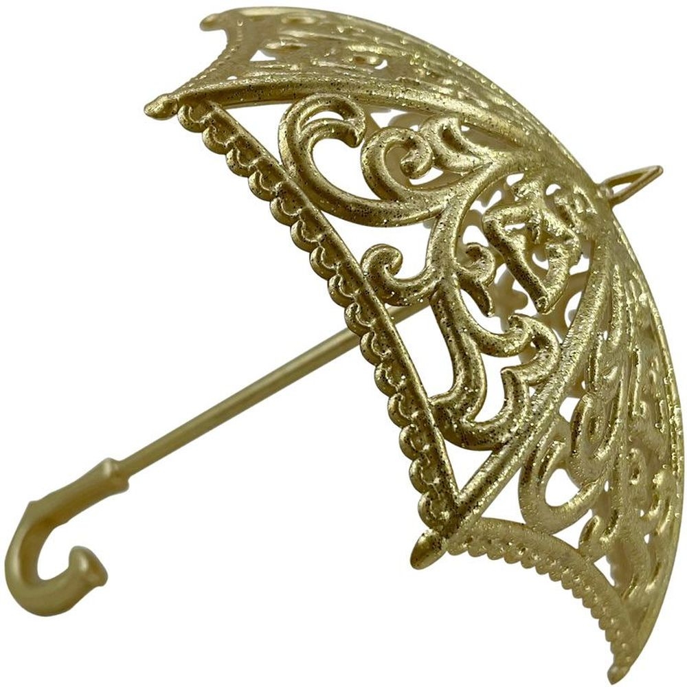 Изображение товара Золотая елочная игрушка зонтик Umbrella-3 100х100х70 мм для новогодней елки