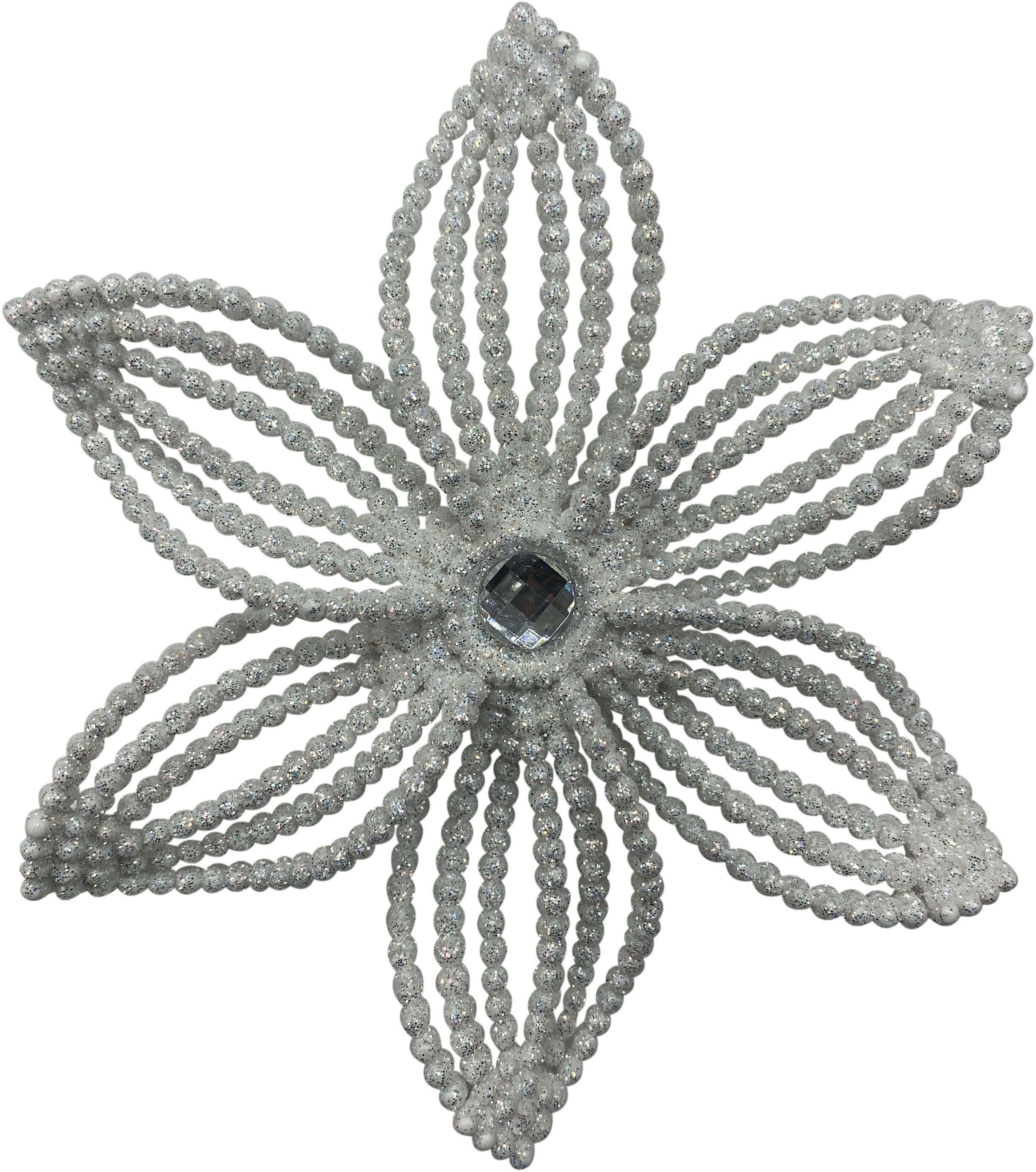 Изображение товара Ёлочная игрушка снежинка бриллиант 120x40 мм эдельвейс ТД Текстиль