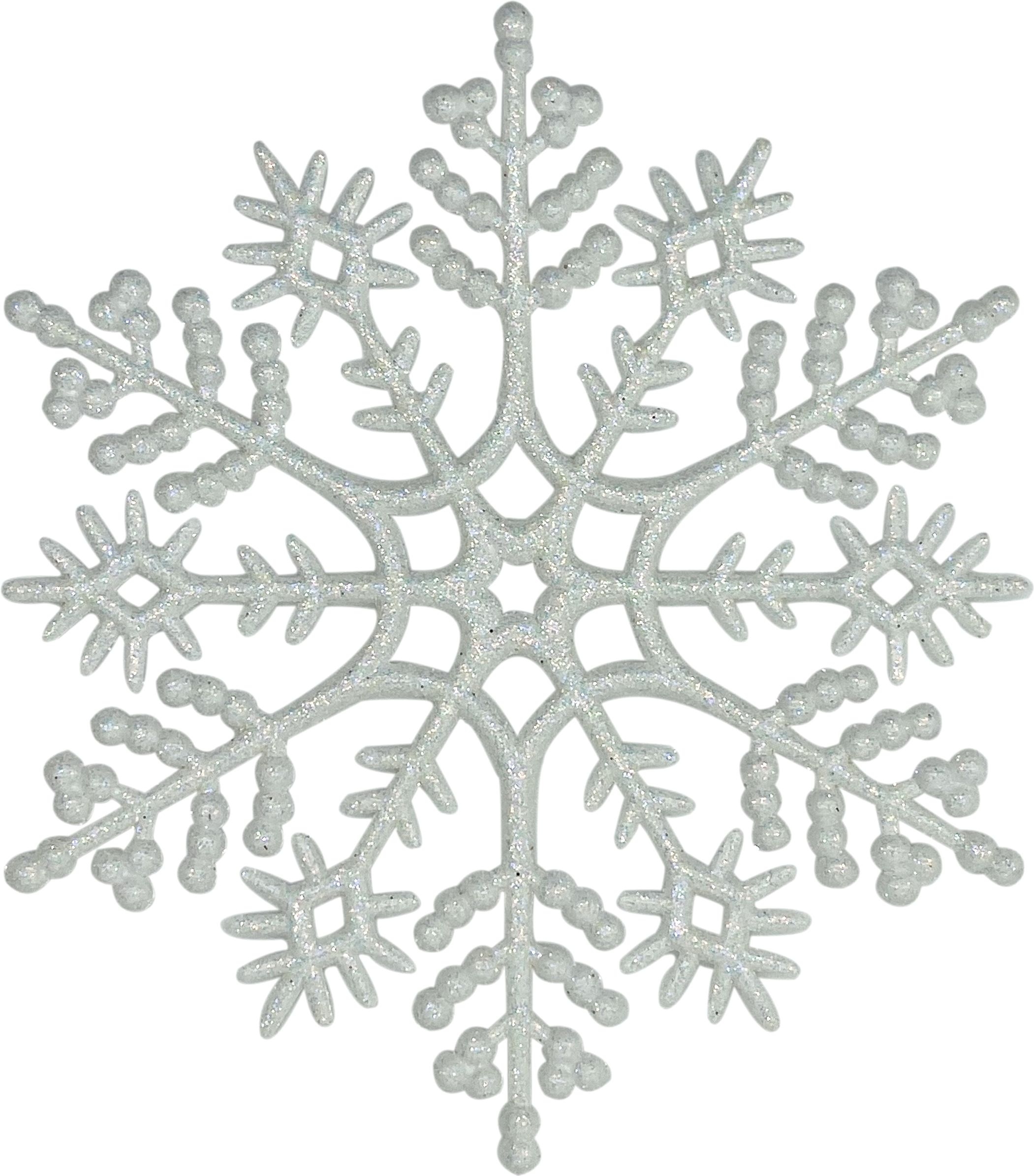 Изображение товара Ёлочная игрушка снежинка белая 120x3 мм классика для новогоднего декора