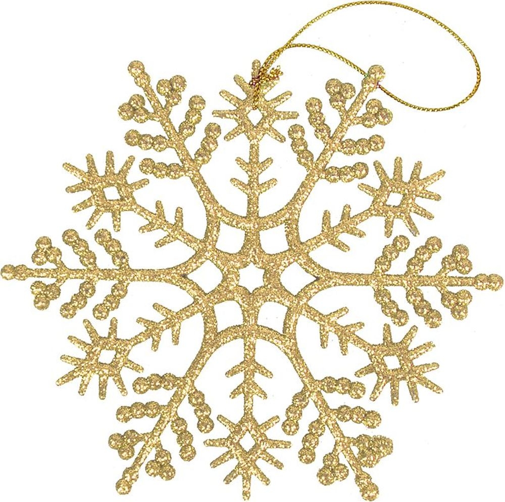 Изображение товара Ёлочная игрушка Снежинка MAB000-3 классика золото 120x3 мм