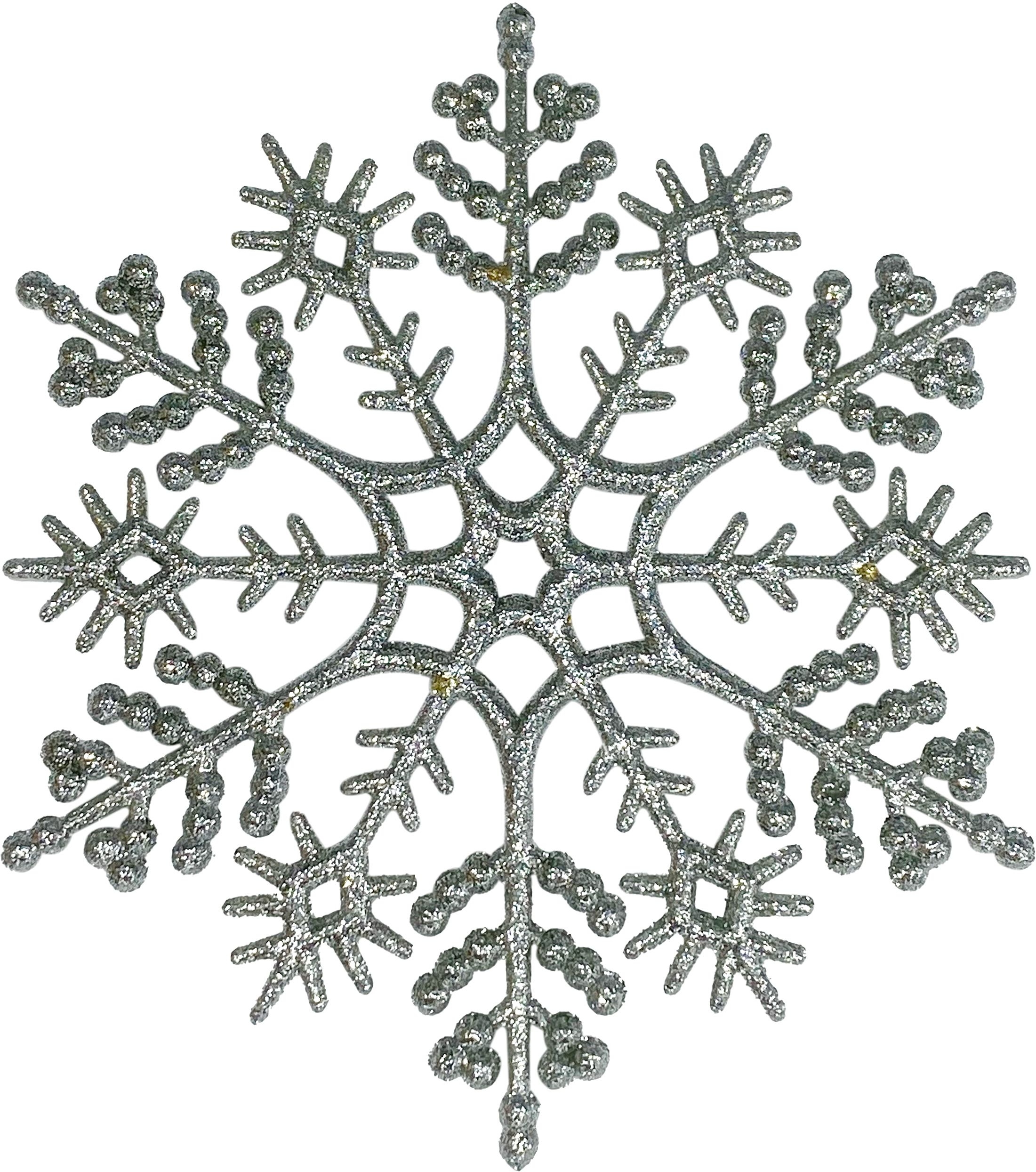 Изображение товара Ёлочная игрушка Снежинка MAB000-4 классика серебро 120x3 мм