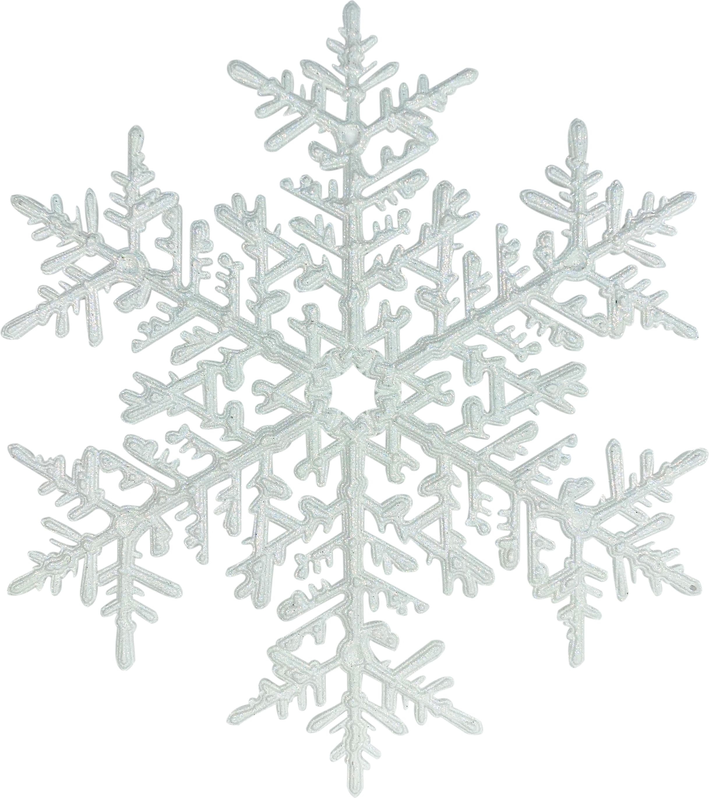 Изображение товара Ёлочная игрушка Снежинка sn20-0 большая белая 200 мм
