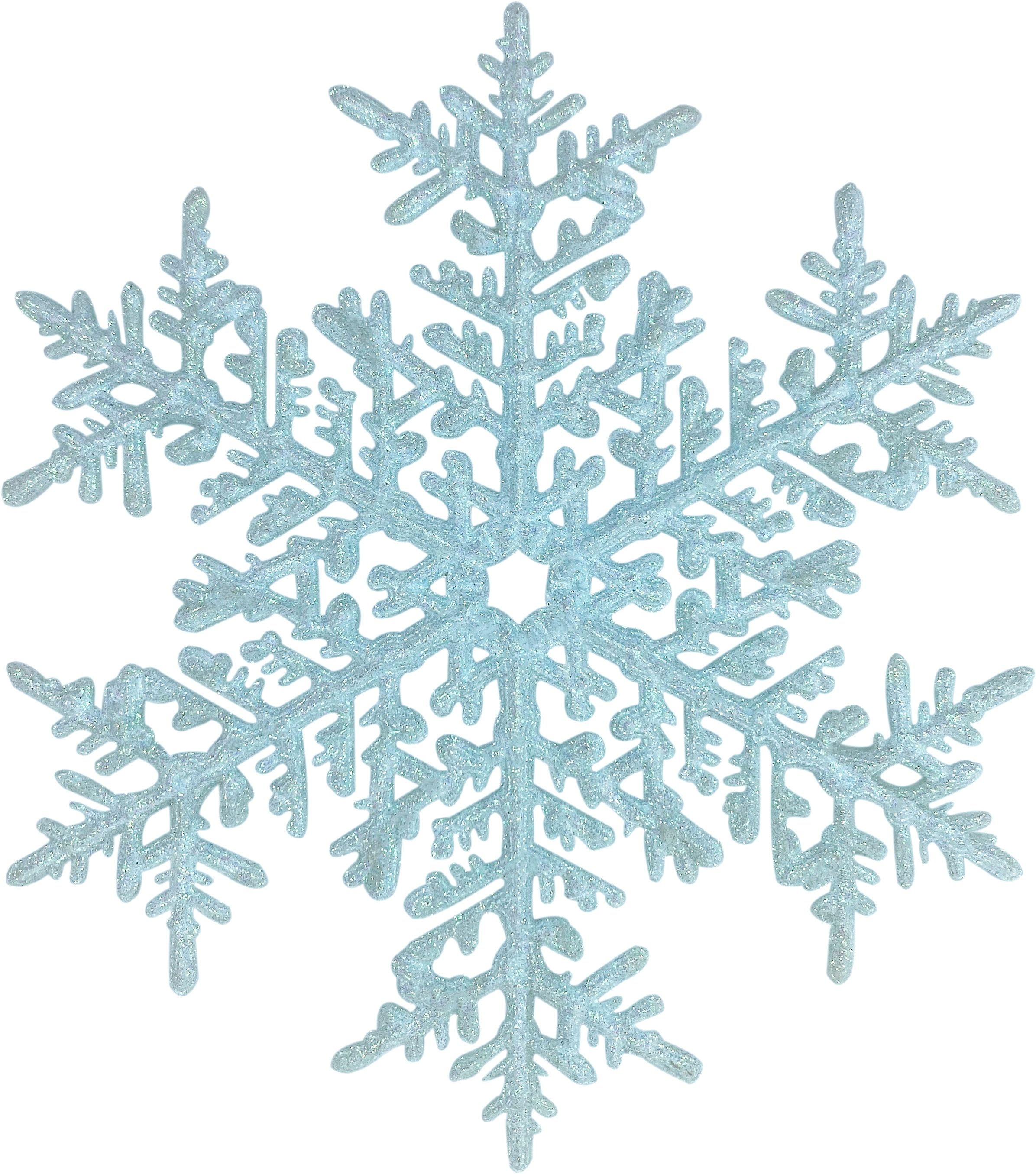 Изображение товара Ёлочная игрушка Снежинка sn20-17 большая голубая 200 мм для новогоднего декора