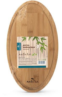 Изображение товара Доска бамбуковая ATMOSPHERE Natura овальная 37.5х21.5х1.5 см