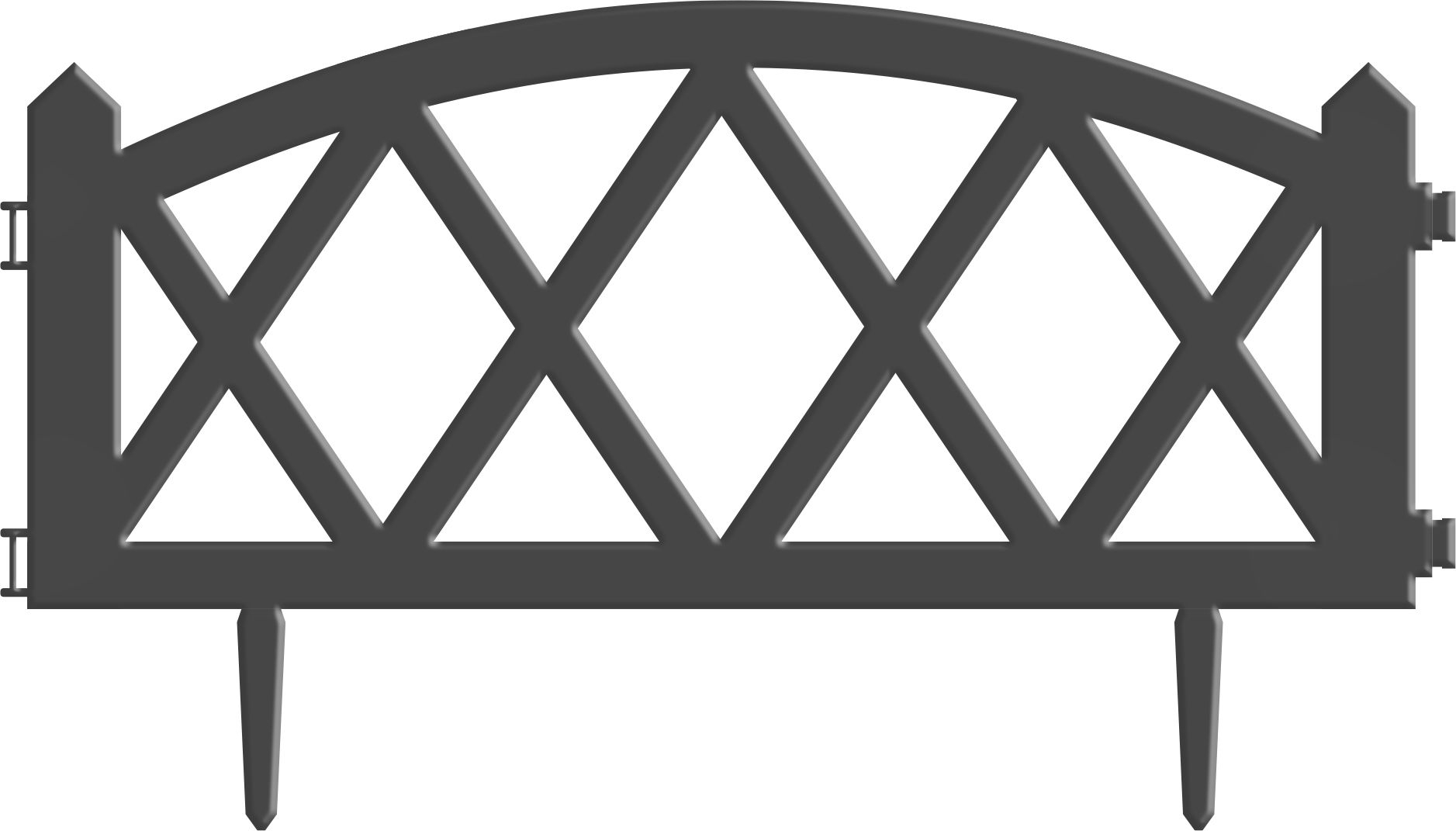 Изображение товара Заборчик MODERN графит 35х60 см 5 шт