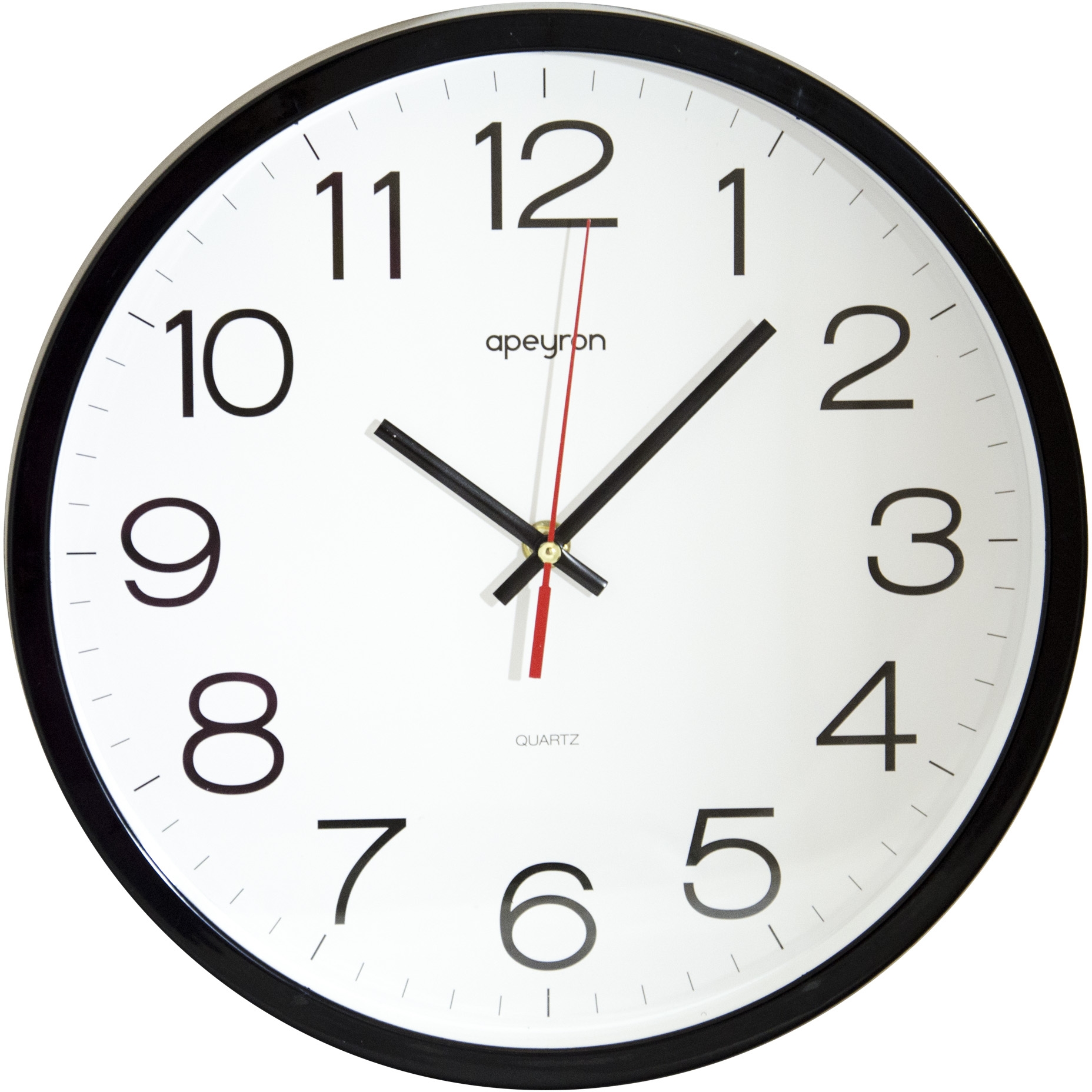 Изображение товара Настенные часы APEYRON пластик черные 300х40 мм с бесшумным механизмом