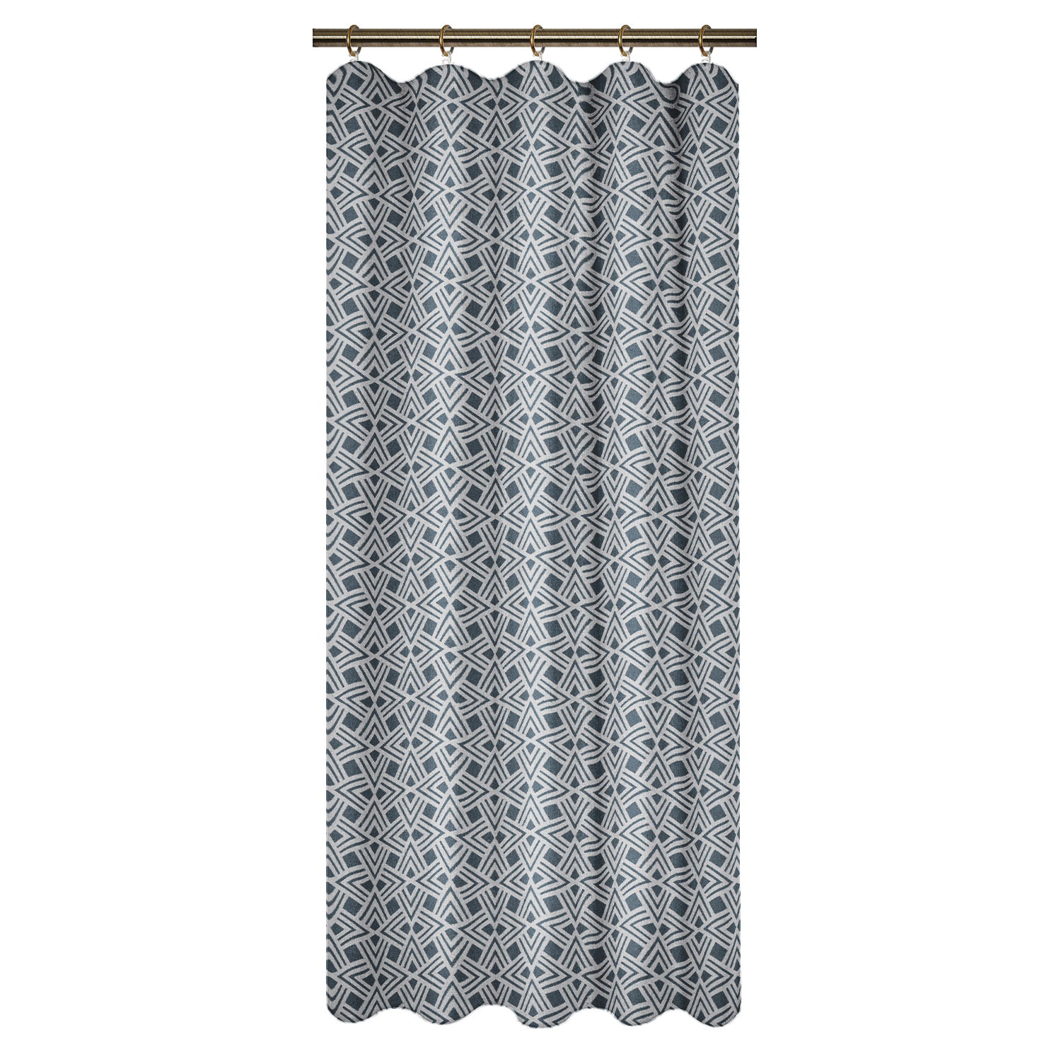 Изображение товара Штора хлопок на ленте Геометрия 145х180 см для кухни