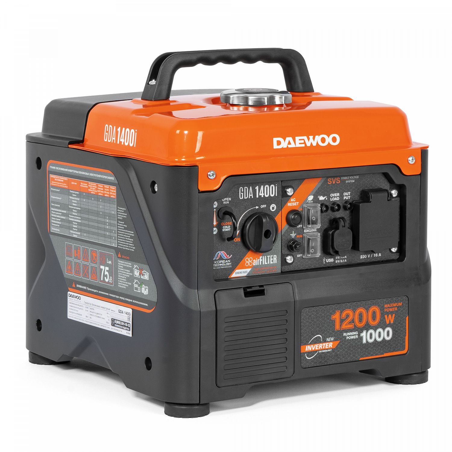 Изображение товара Инверторный бензиновый генератор DAEWOO GDA 1400i