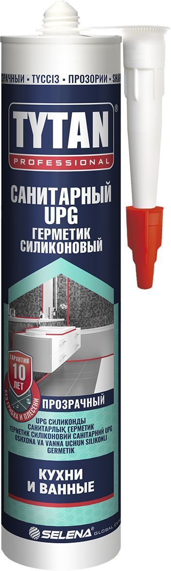 Изображение товара TYTAN Professional Герметик Силиконовый Санитарный UPG прозрачный 280 мл