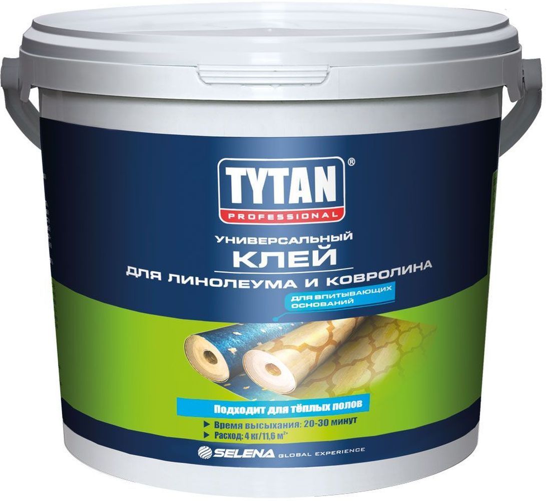 Изображение товара Специальный белый клей для линолеума TYTAN 7 кг для внутренних работ