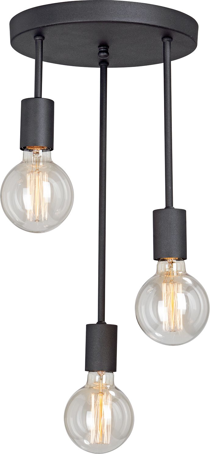 Изображение товара Подвесная люстра Vitaluce V4968-1/3PL черная 3ХE27Х40Вт