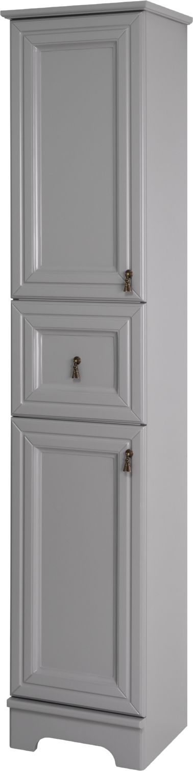 Изображение товара Пенал напольный MISTY Лувр 40х179 МДФ серый левый