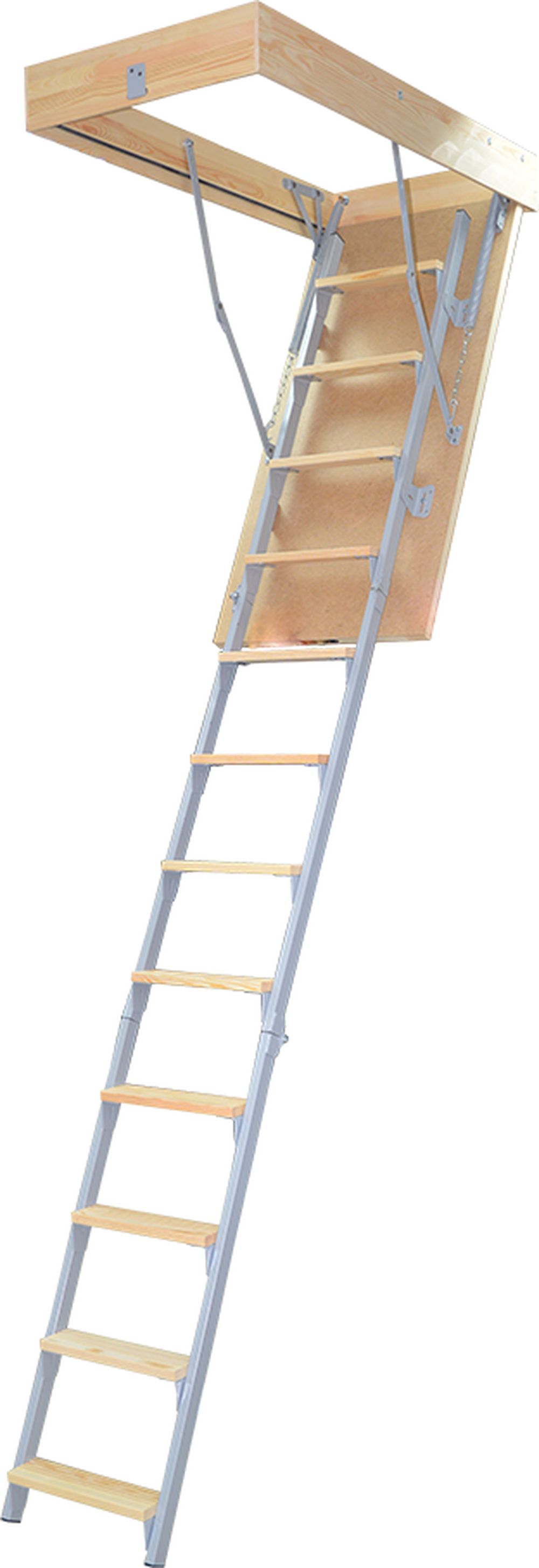 Изображение товара Деревянная чердачная лестница 120Х60 280 см ЧЛ-17