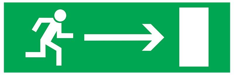 Изображение товара Наклейка "направление экстренного выхода" Rexant 100х300 мм