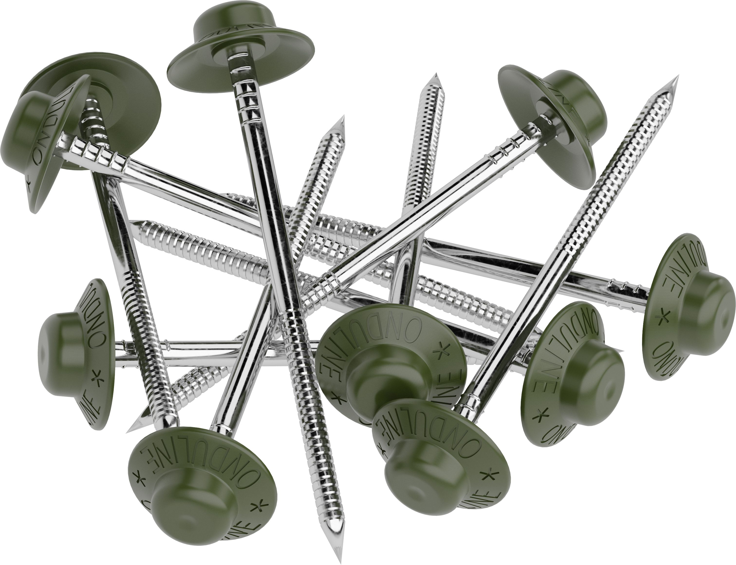 Изображение товара Гвозди Ондулин 75 мм Зеленые уп./100 шт - Кровельные аксессуары