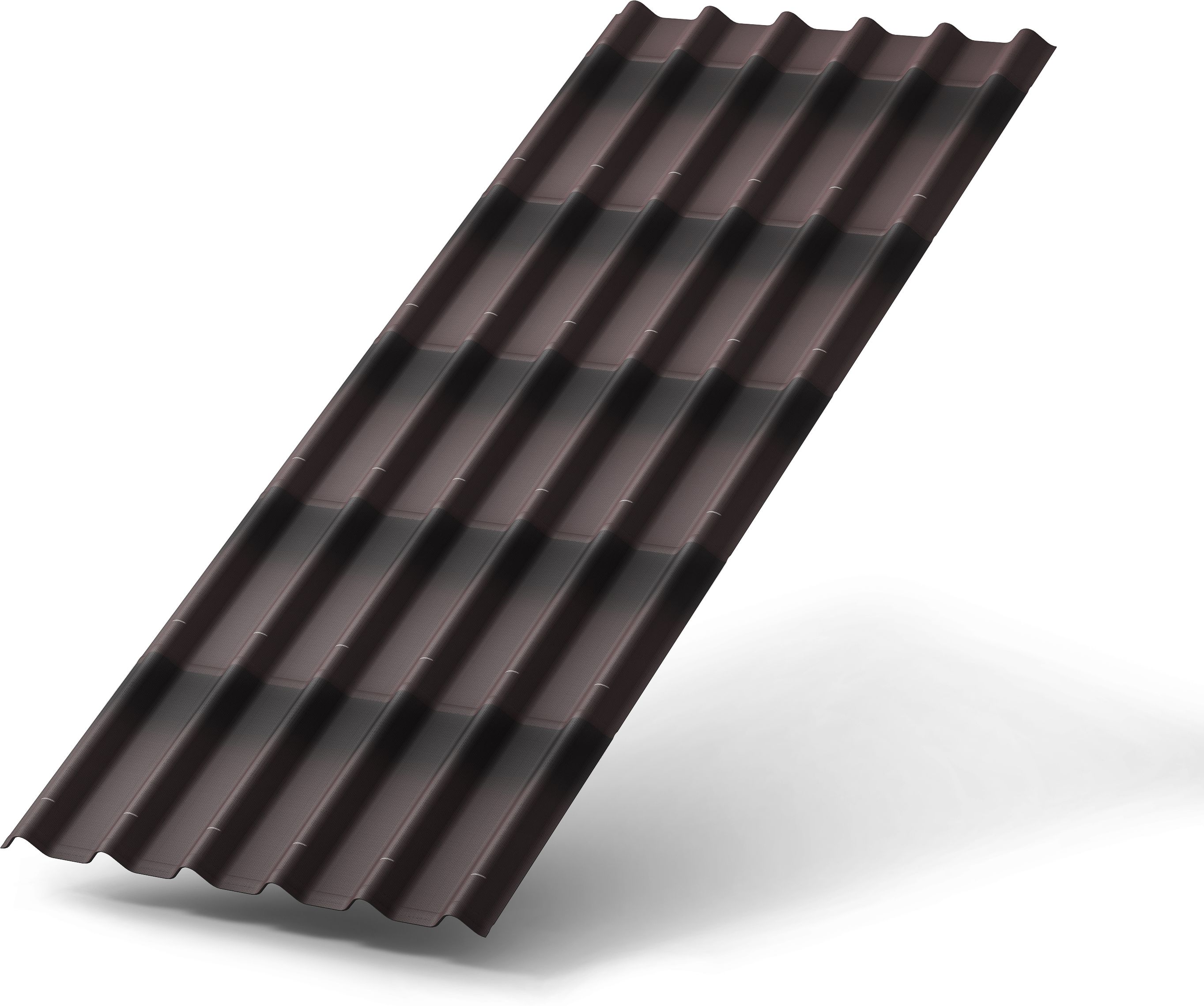 Изображение товара Ондулин черепица DIY коричневая 1950x820 мм 1,32 кв.м кровельный материал