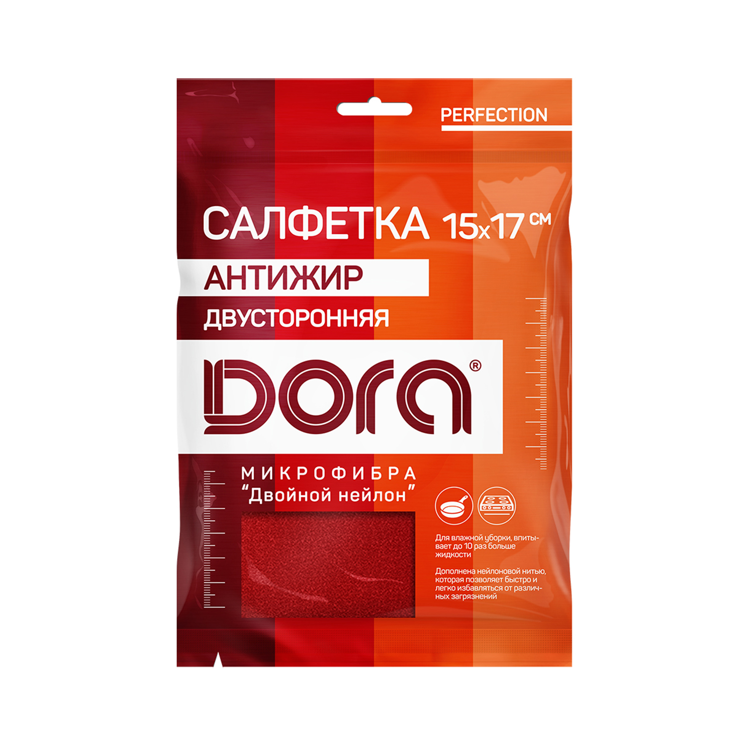 Изображение товара Салфетка Dora Антижир из микрофибры, 1 шт