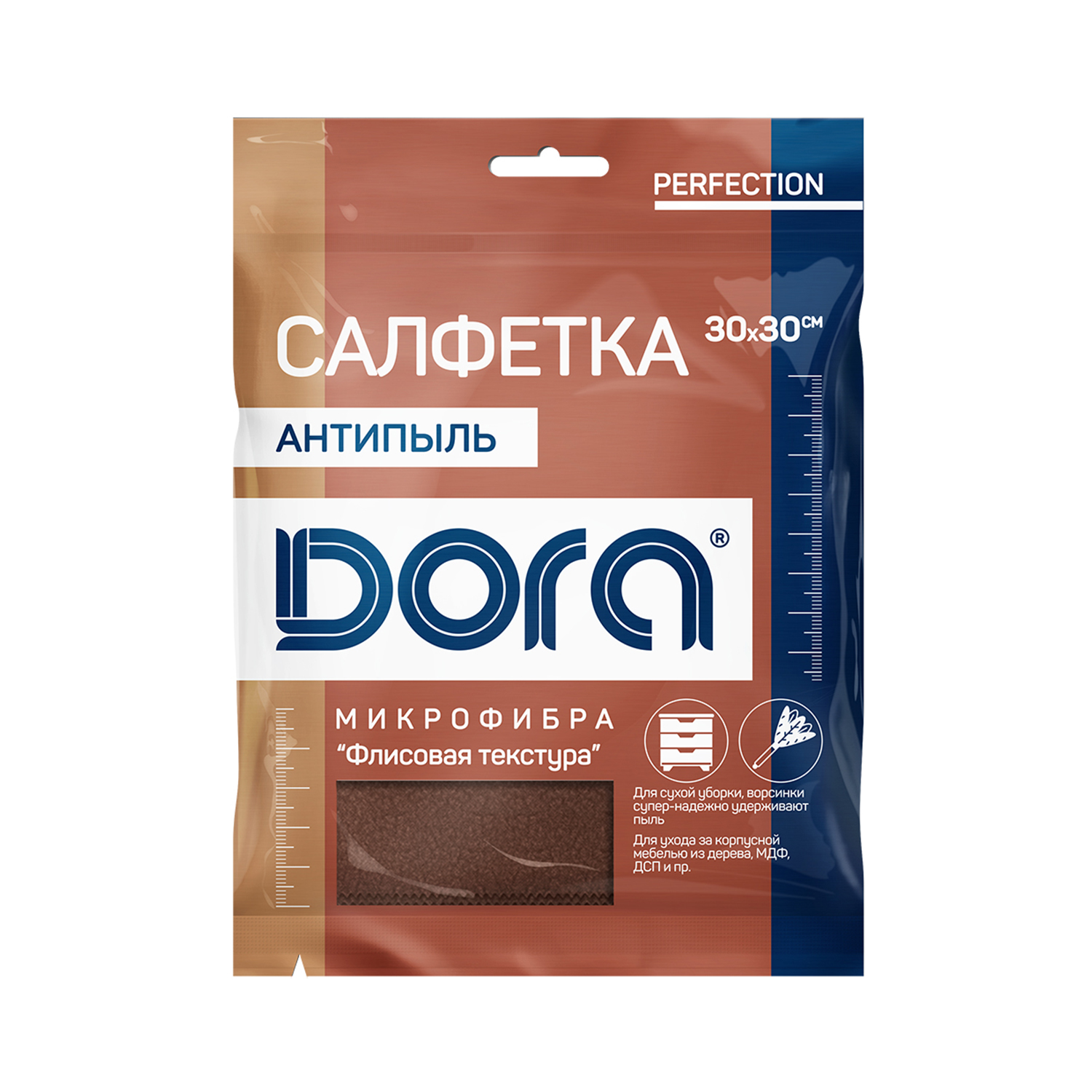 Изображение товара Салфетка Dora Антипыль из микрофибры, 1 шт