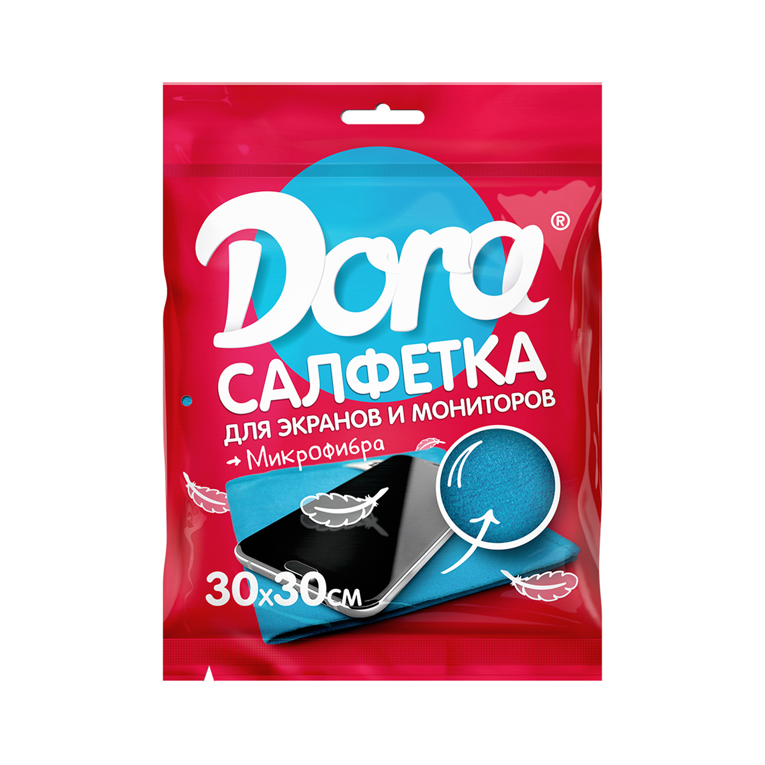 Изображение товара Салфетка Dora для экранов и мониторов из микрофибры, 1 шт