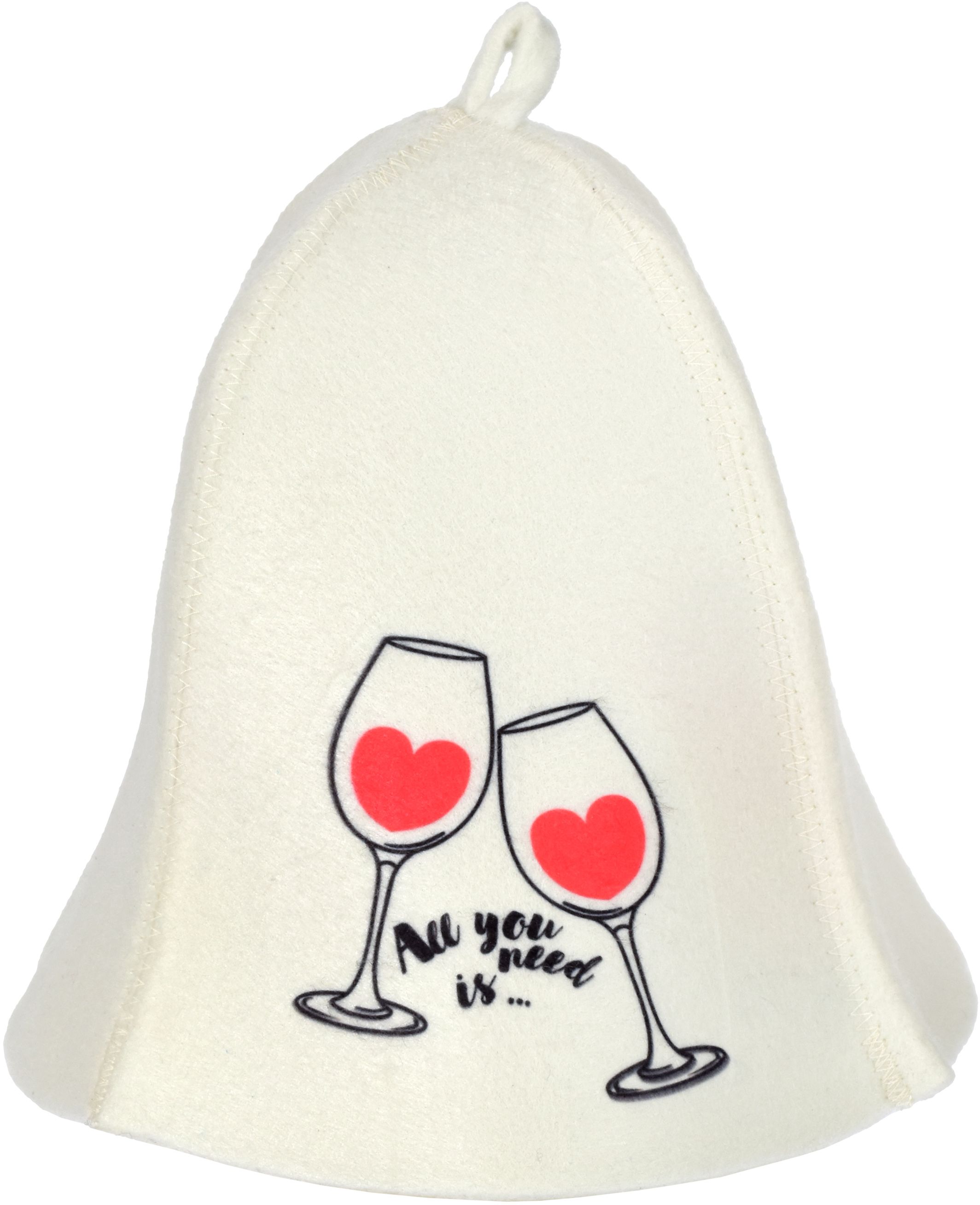 Изображение товара Шапка для бани и сауны «All you need is wine» "Hot Pot", войлок