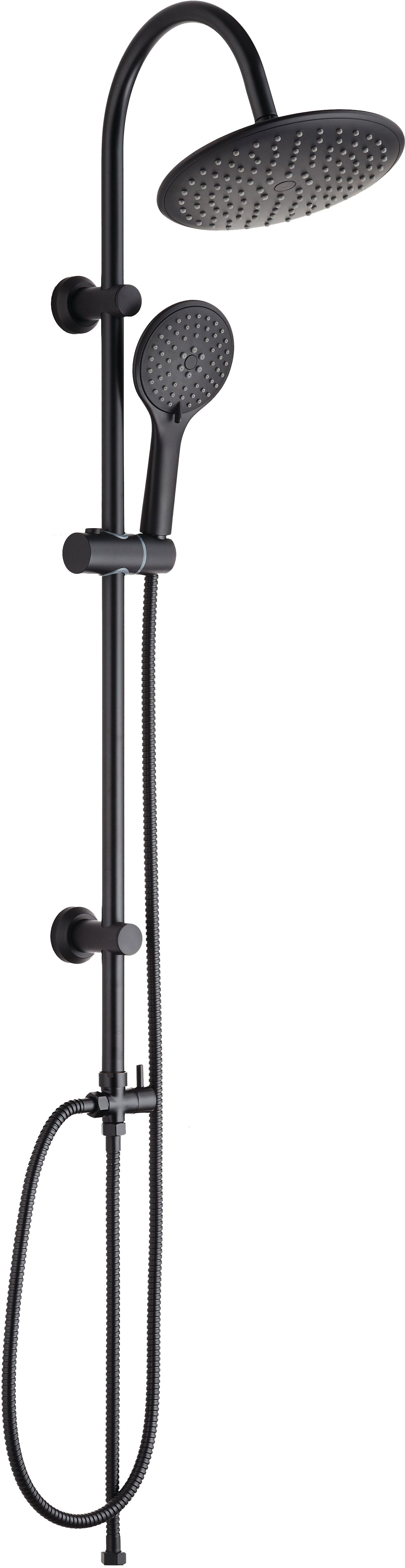 Изображение товара Душевой гарнитур AGNES с верхним душем d225 мм черный
