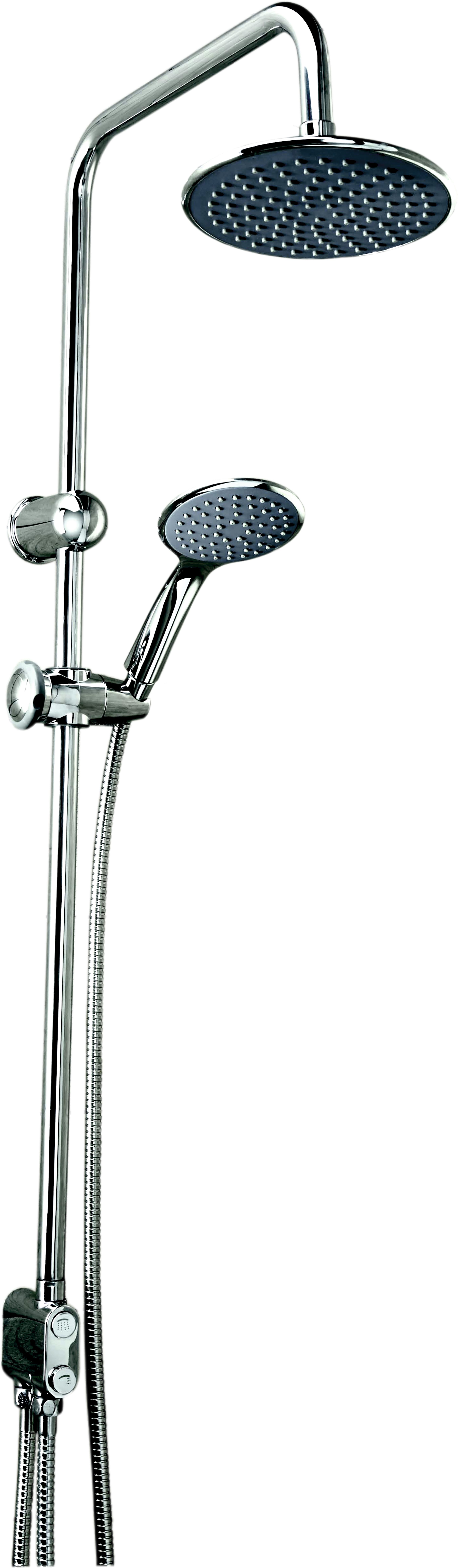 Изображение товара Душевой гарнитур BARRON с верхним душем d200 мм, нержавеющая сталь, хром