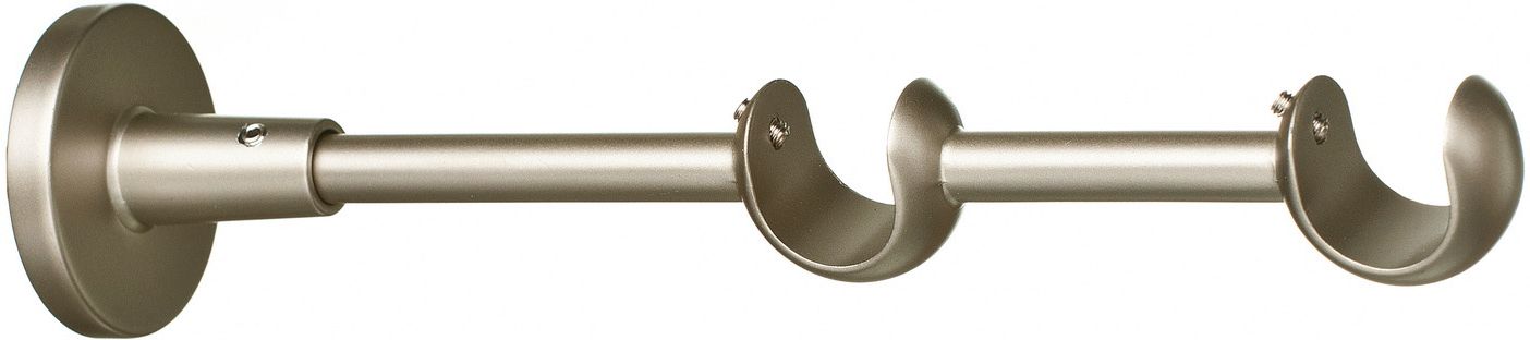 Изображение товара Держатель 2хряд открытый Д20 из металла для карнизов настенный бежевый