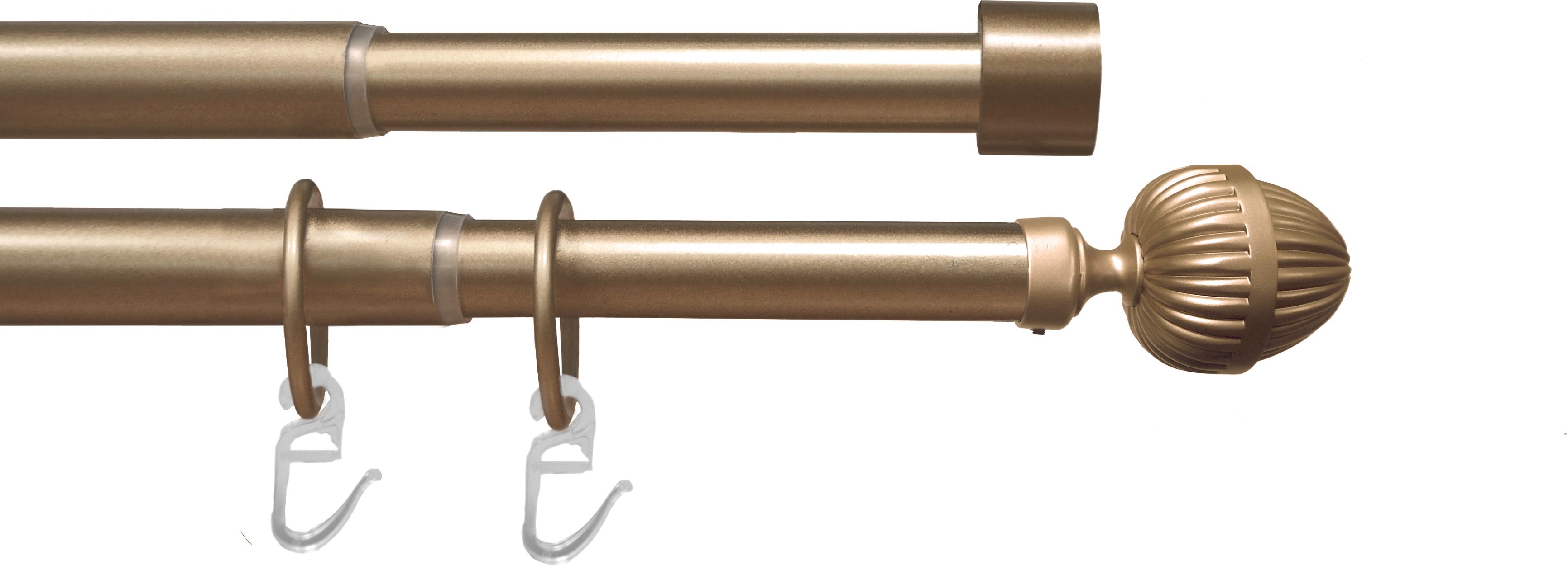 Изображение товара Карниз ORBIS двухрядный раздвижной с наконечником Шишка цвет бронза