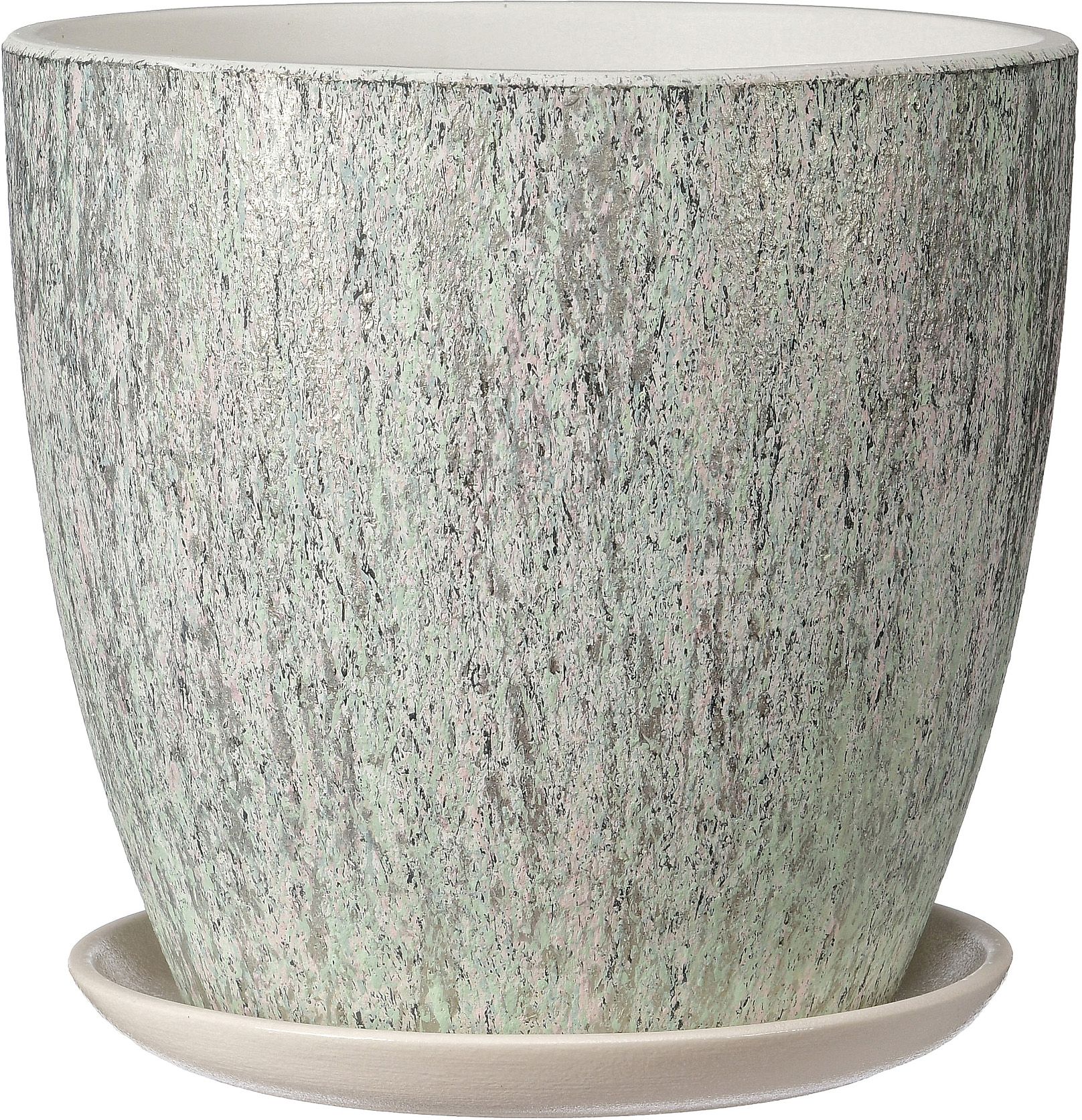 Изображение товара Горшок Времена года зима d-25 см бетонный с поддоном