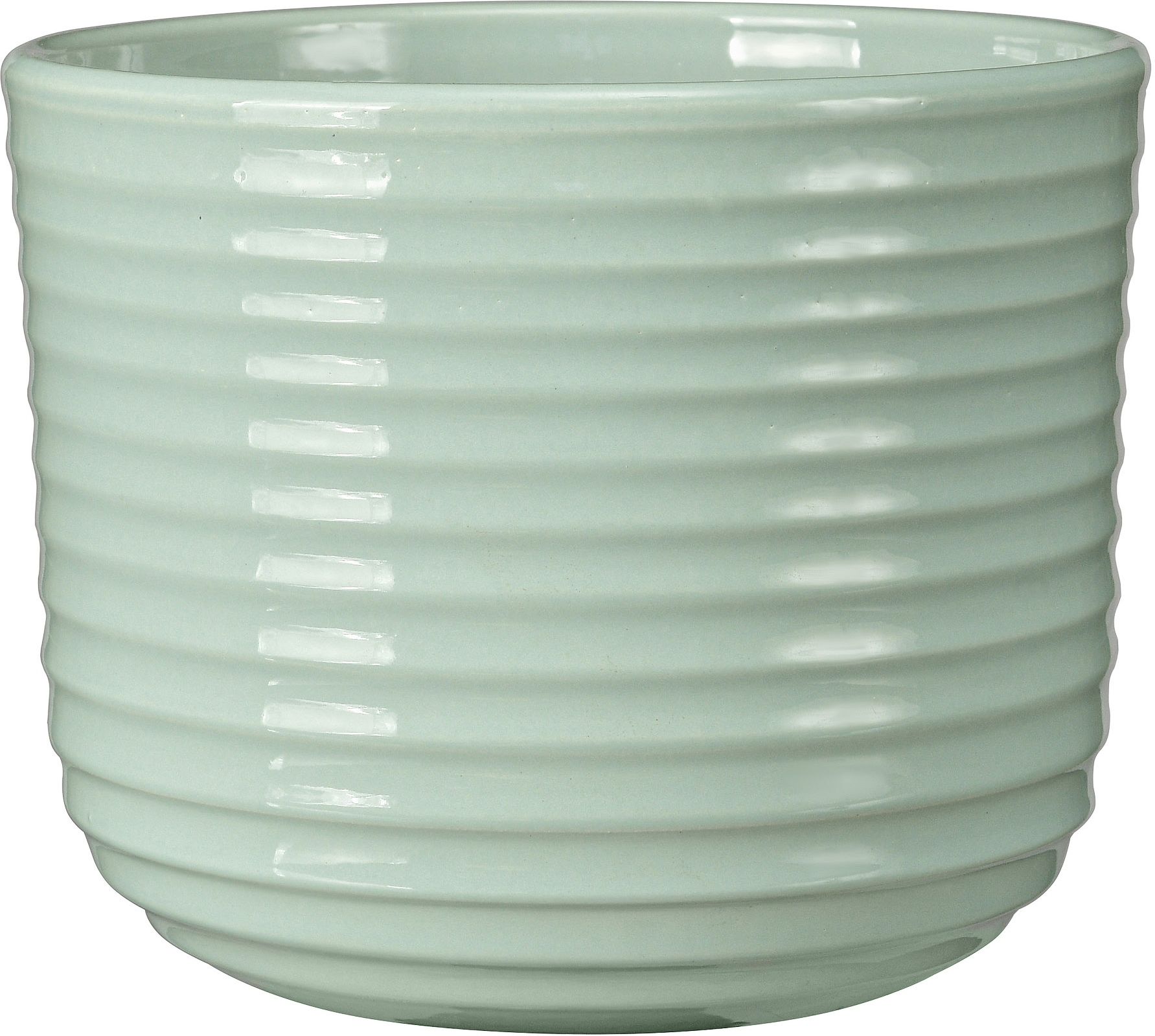 Изображение товара Керамическое кашпо Арабика d-12 см зеленое для комнатных растений