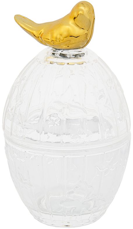 Изображение товара Элегантная стеклянная шкатулка Птичка для хранения мелочей