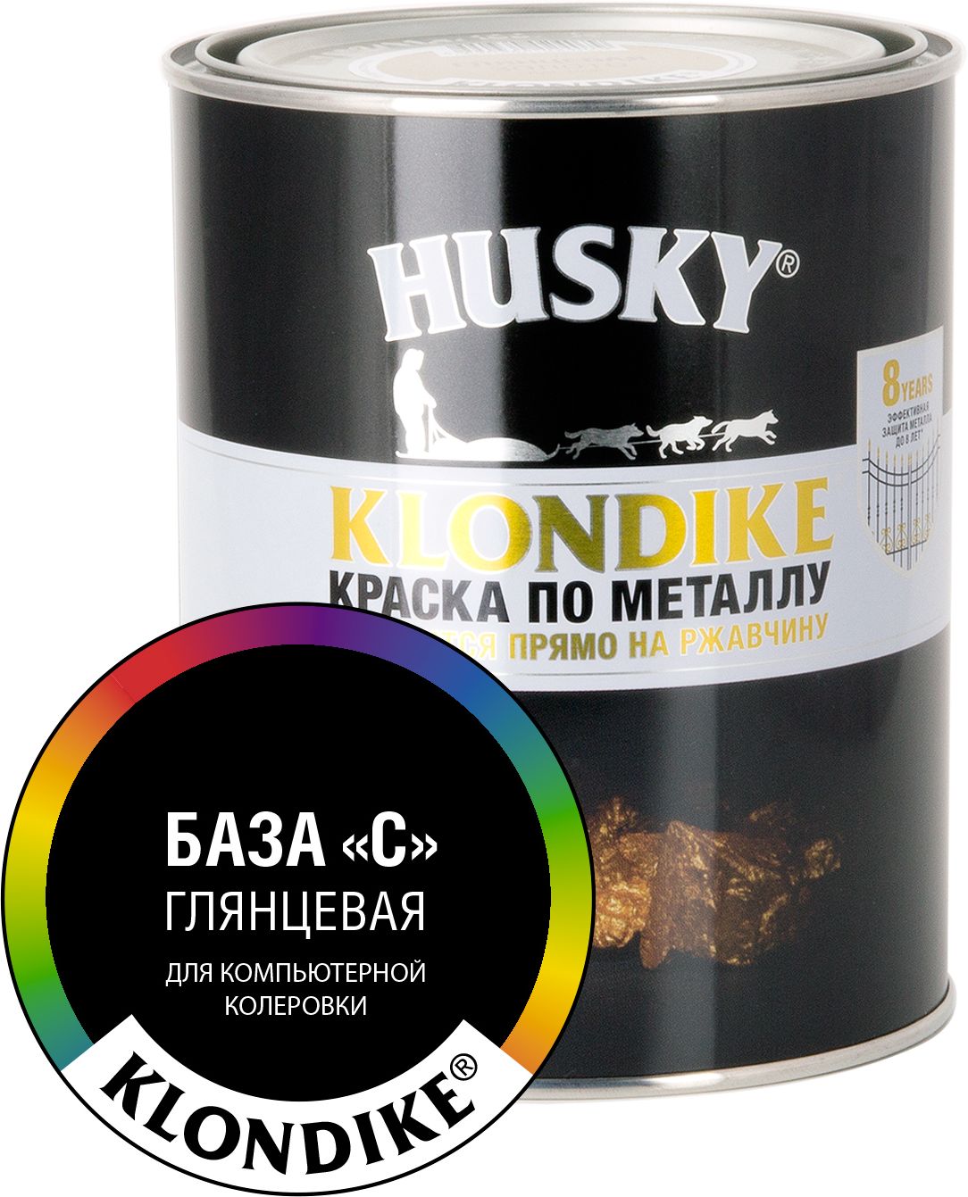 Изображение товара Краска по металлу HUSKY KLONDIKE (База С) 0,9 л