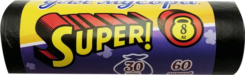 Изображение товара Мешки для мусора GOODESTA 30 шт, 60 л, черные