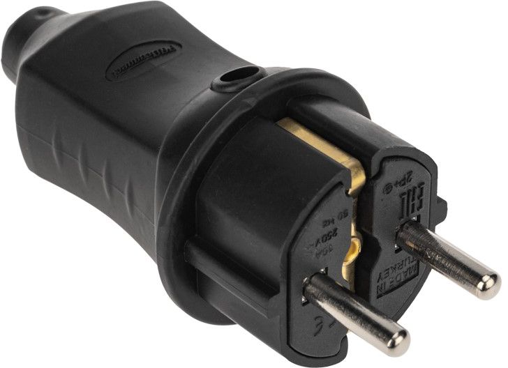 Изображение товара Вилка Proconnect черная 85x60 мм для электротехники и производства