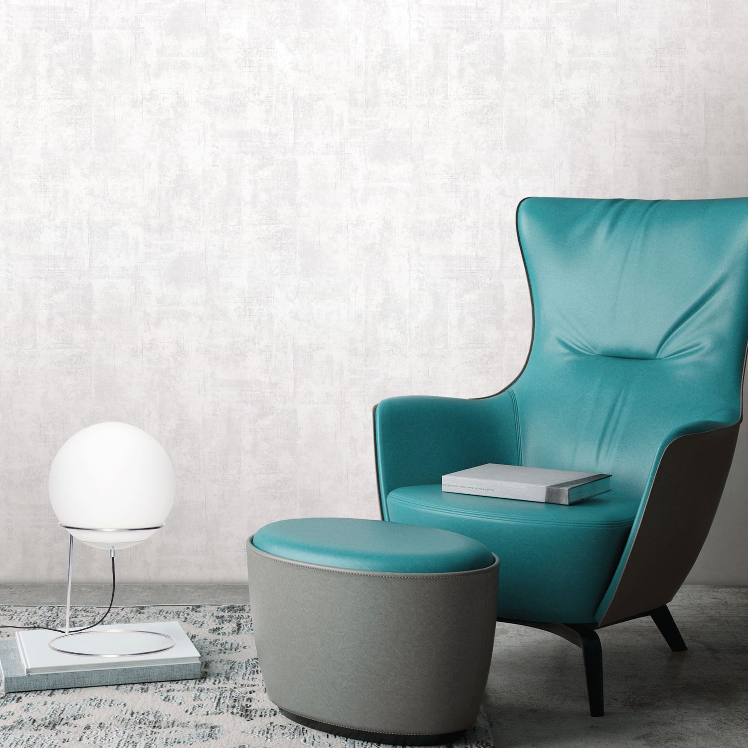 Изображение товара Обои виниловые Артекс Бетон светло-серого цвета 10,05х1,06 м для стильного интерьера лофт