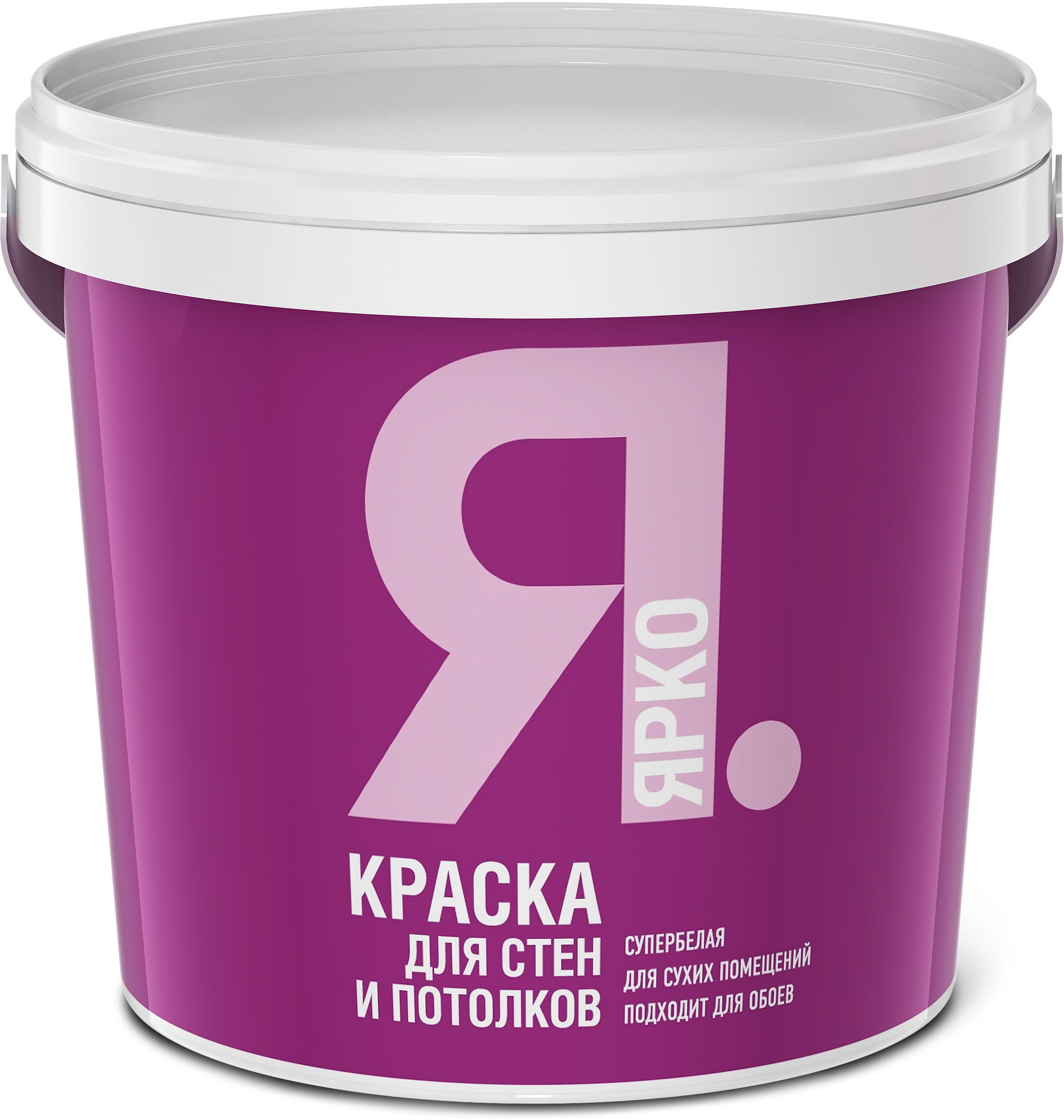 Изображение товара Краска для стен и потолков ЯРКО белая ведро 1,3 кг