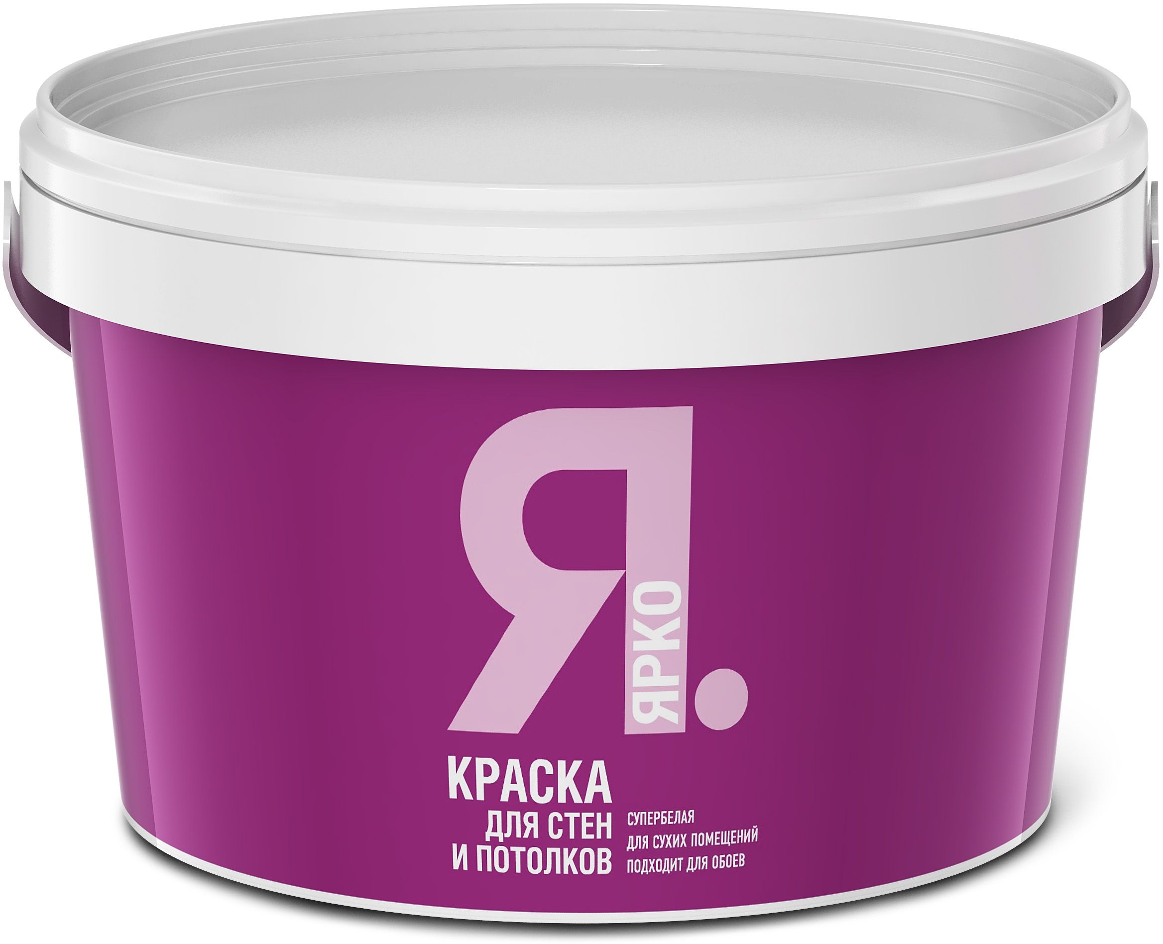 Изображение товара Краска для стен и потолков ЯРКО белая ведро 2,5 кг