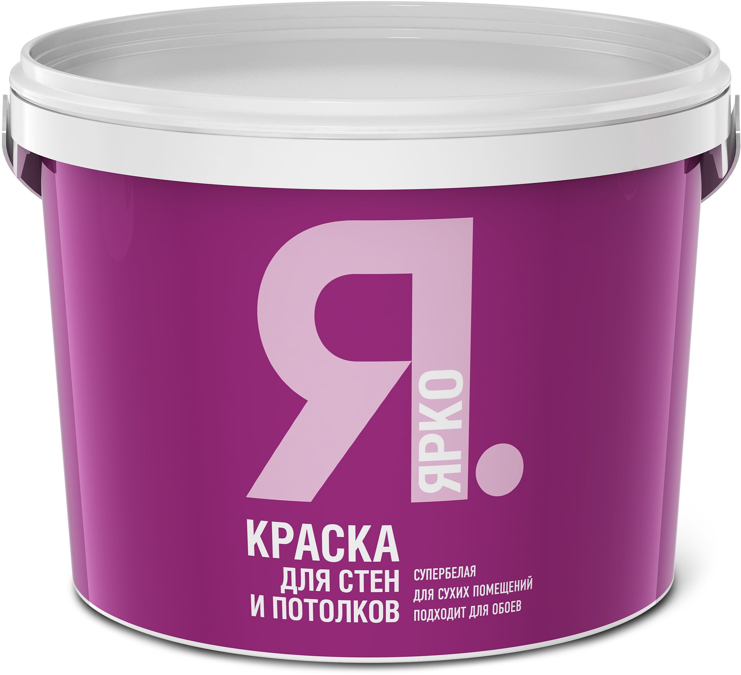 Изображение товара Краска для стен и потолков ЯРКО белая ведро 6 кг