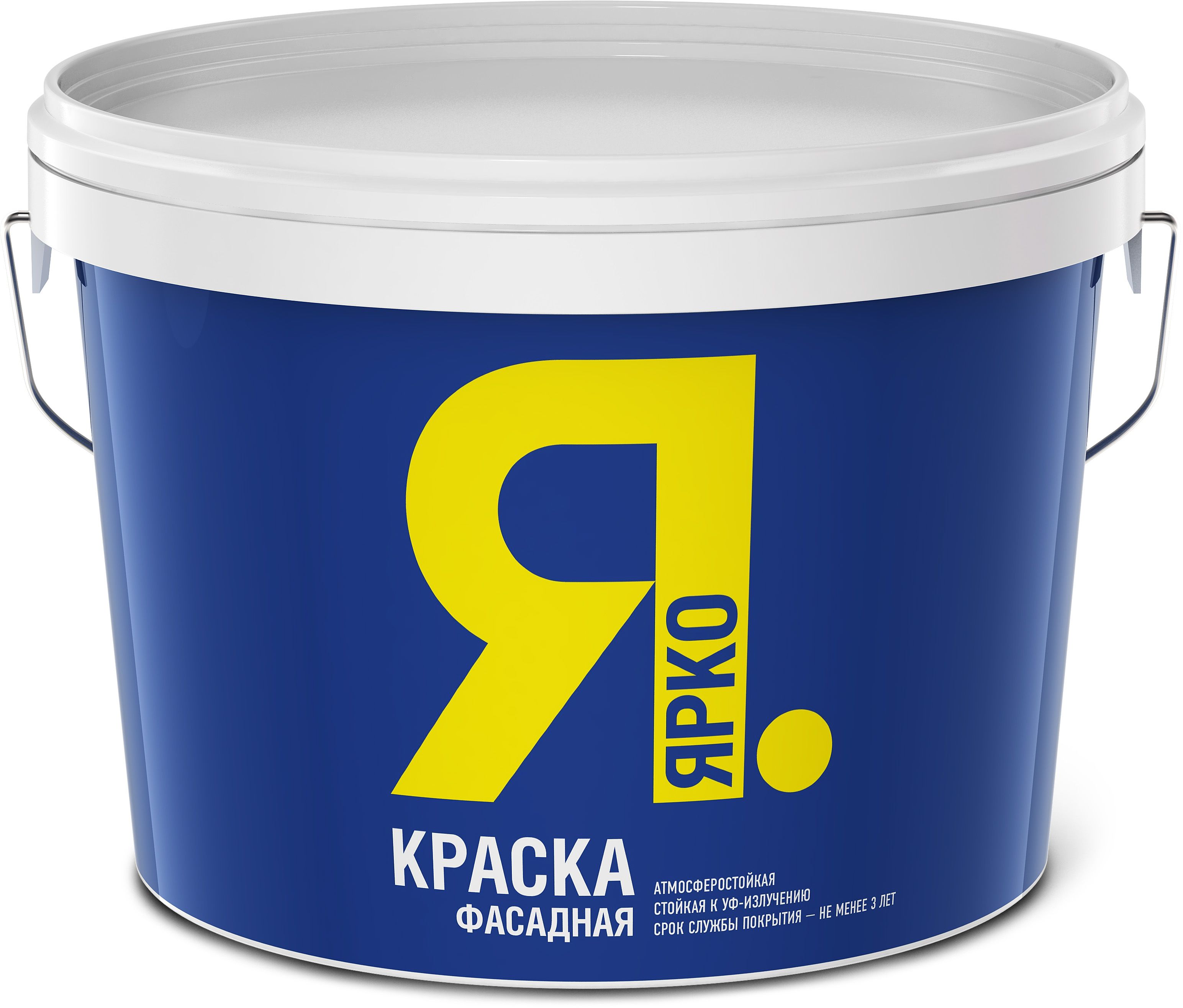 Изображение товара Фасадная акриловая краска ЯРКО для наружных и внутренних работ 14 кг белая