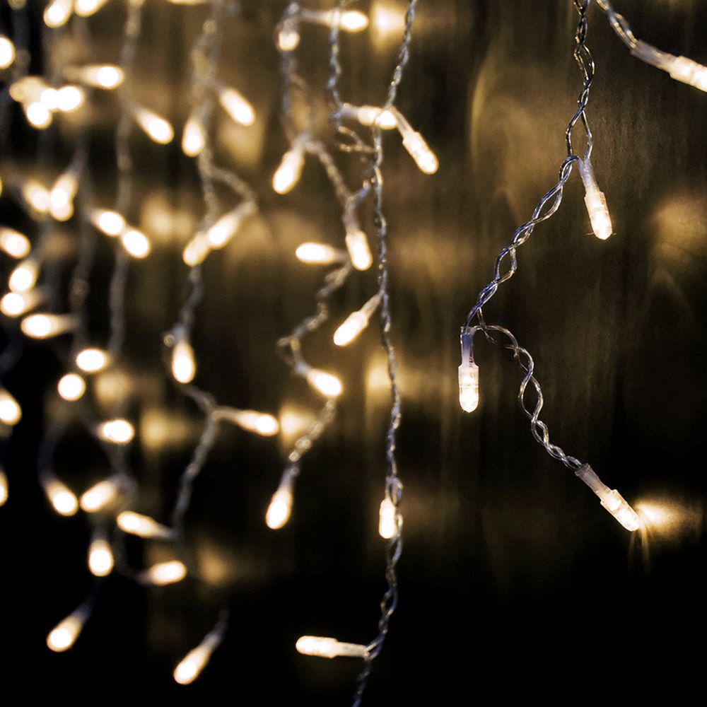 Изображение товара Гирлянда внешняя бахрома SH LIGHTS 100 LED белый 2 м для наружного декора