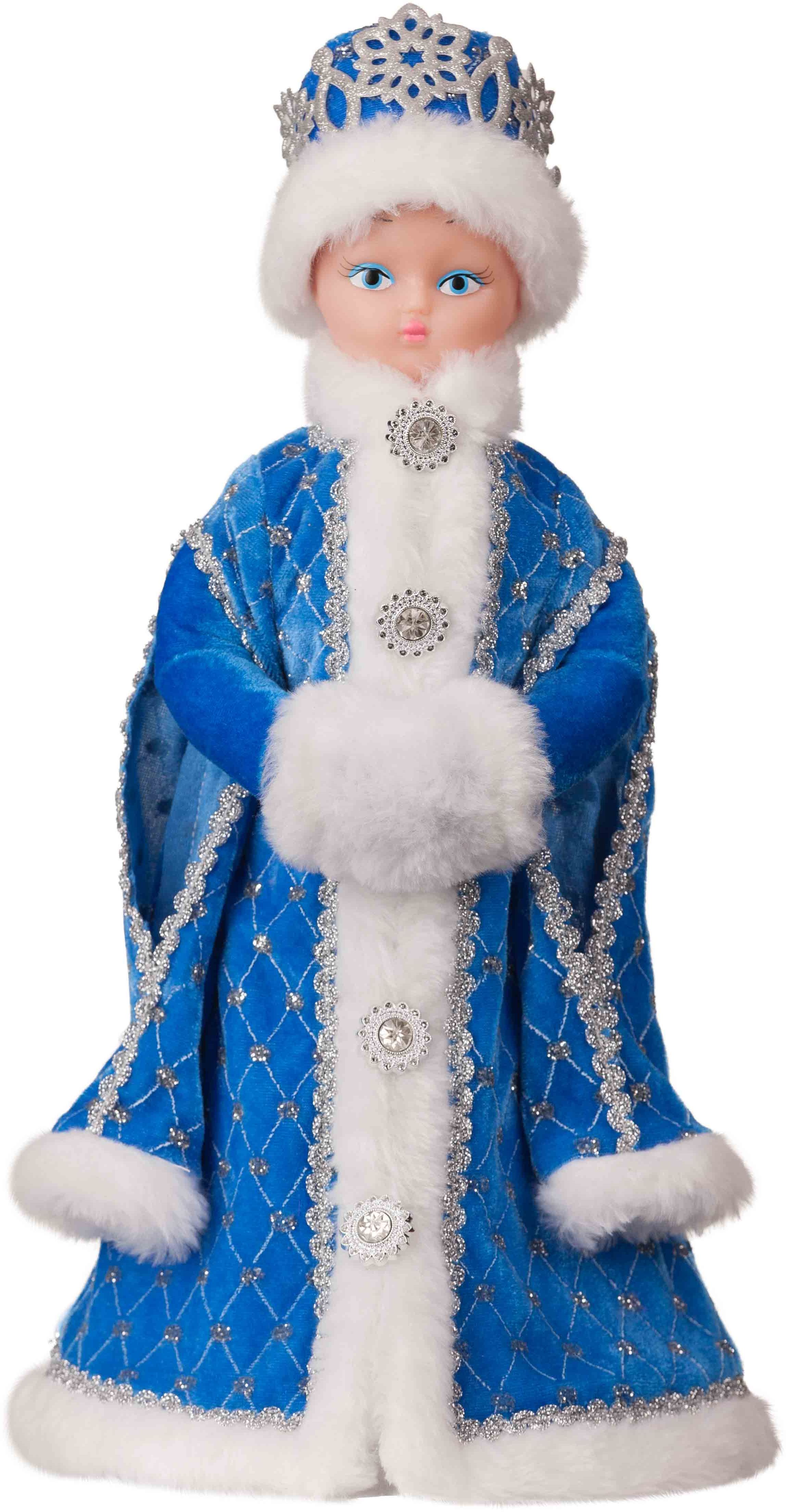 Изображение товара Игрушка кукла Снегурочка Царская Голубая 44 см в упаковке