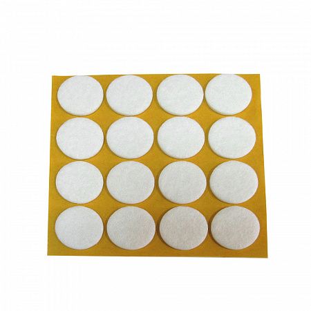 Изображение товара Пункт фетровый самоклеящийся Tech-KREP D20 мм белый 16 шт