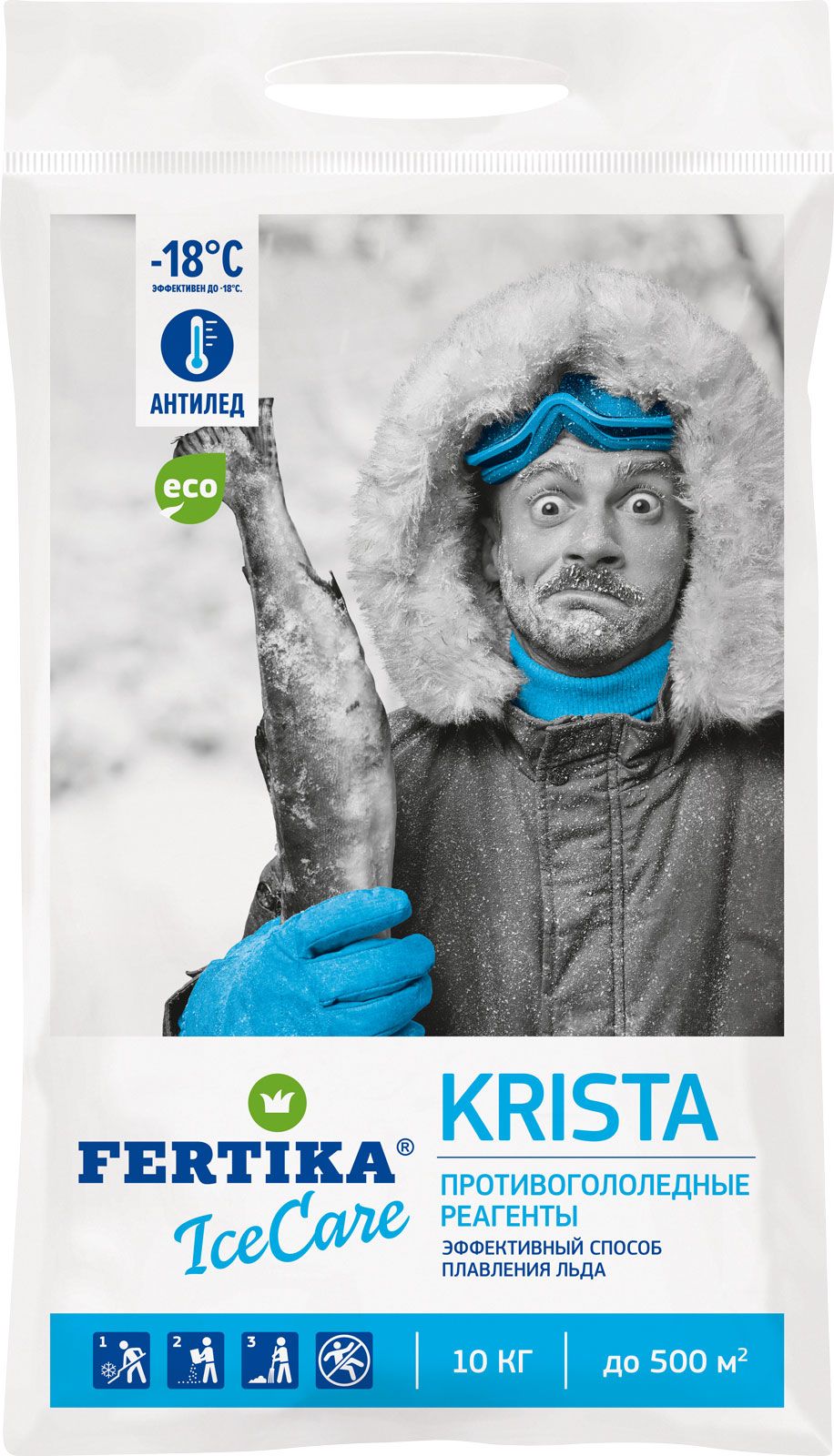 Изображение товара Противогололедный реагент FERTIKA ICECARE KRISTA 10 кг