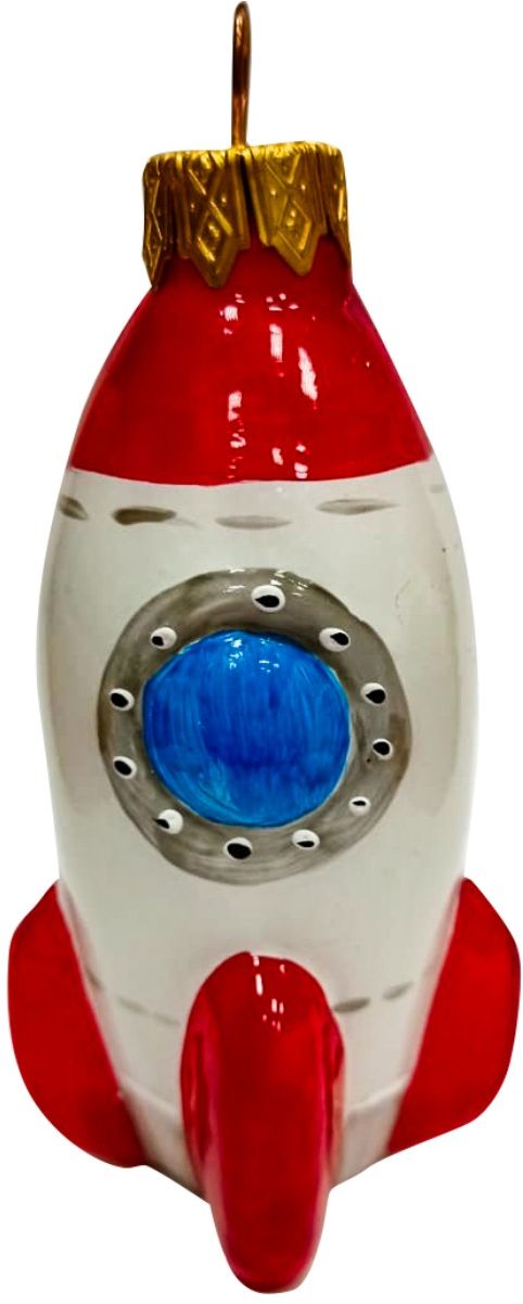 Изображение товара Ёлочная игрушка Коломеев Ракета 10 см в поларочной упаковке