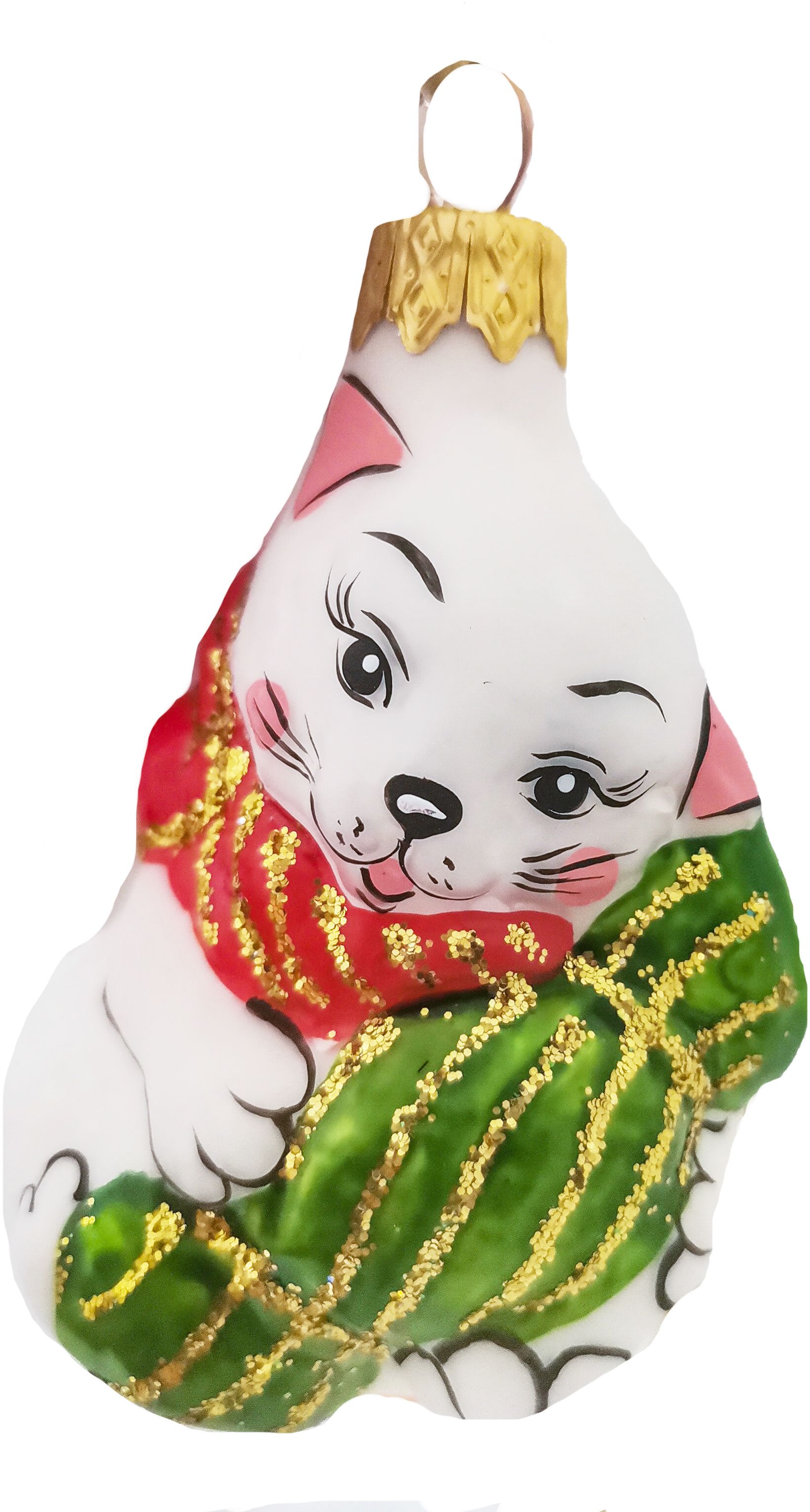 Изображение товара Ёлочная игрушка Коломеев Котенок с конфетой 9 см в подарочной упаковке