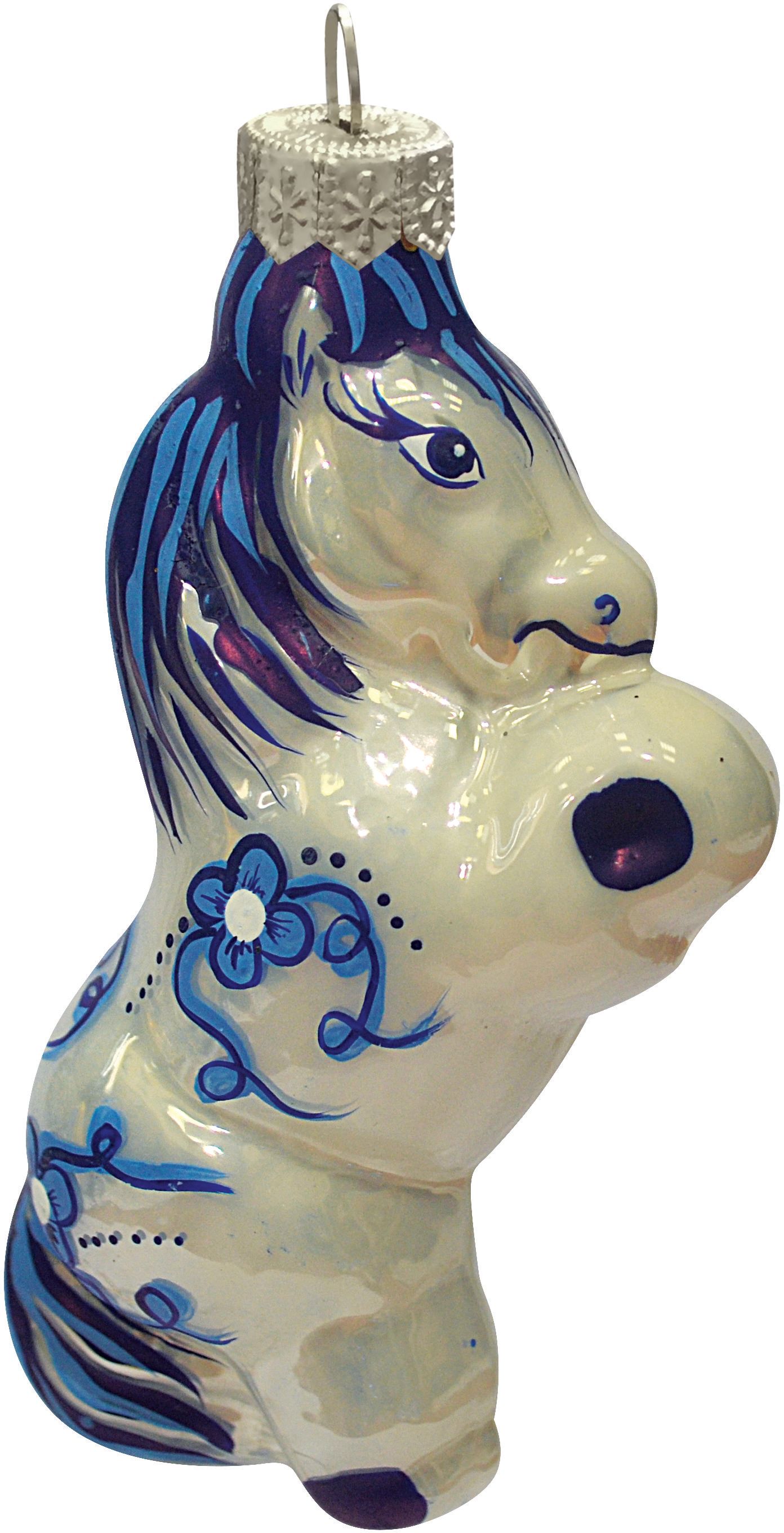 Изображение товара Ёлочная игрушка Коломеев Лошадка Русские Узоры 10 см в подарочной упаковке