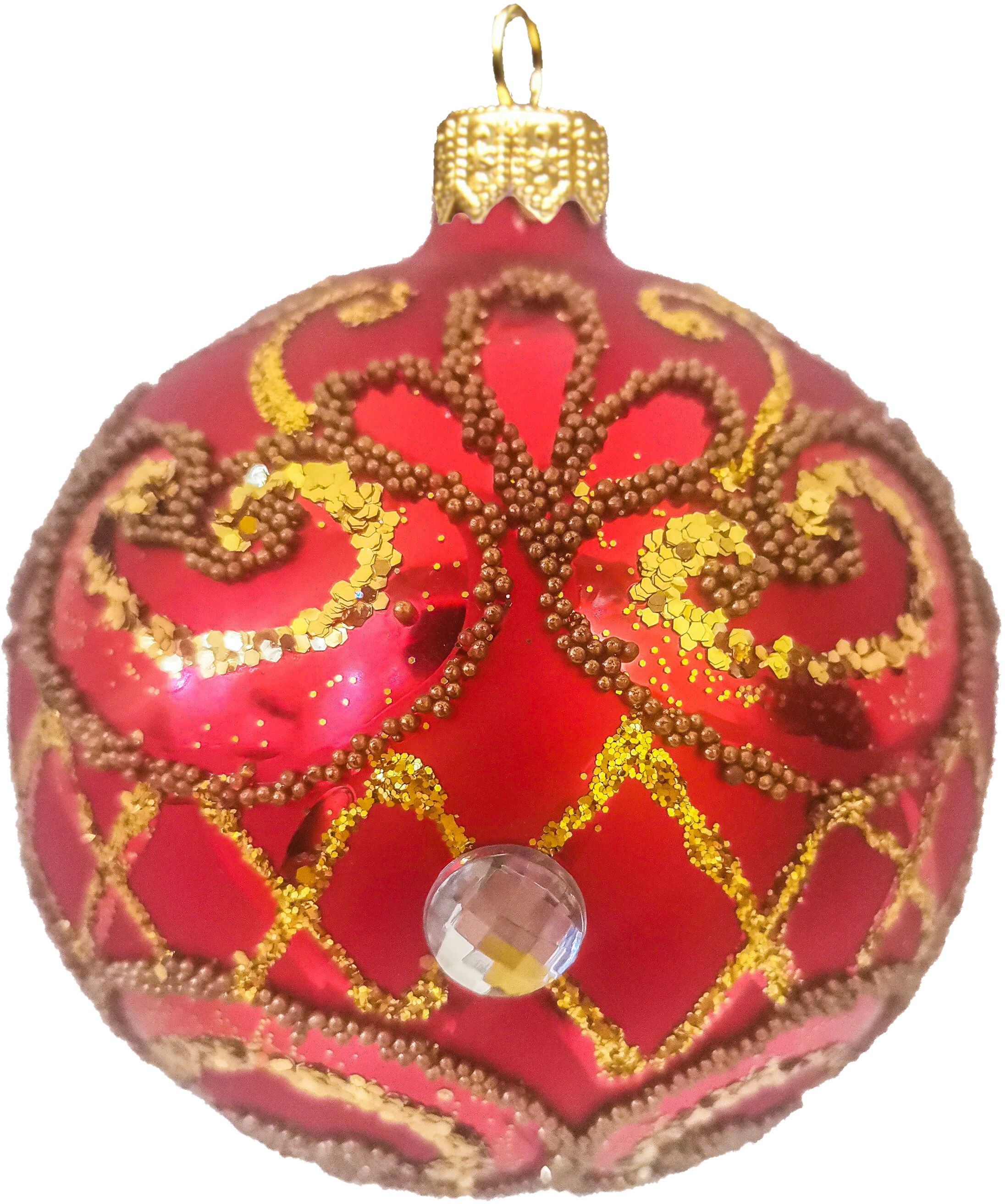 Изображение товара Новогодний шар Коломеев Ажурный цветок 8 см в упаковке