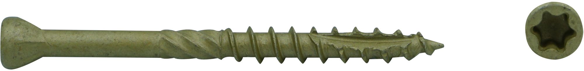 Изображение товара Саморез для террасной доски ЕВРОПАРТНЕР 5x60 TX с антикоррозийным покрытием 10 шт